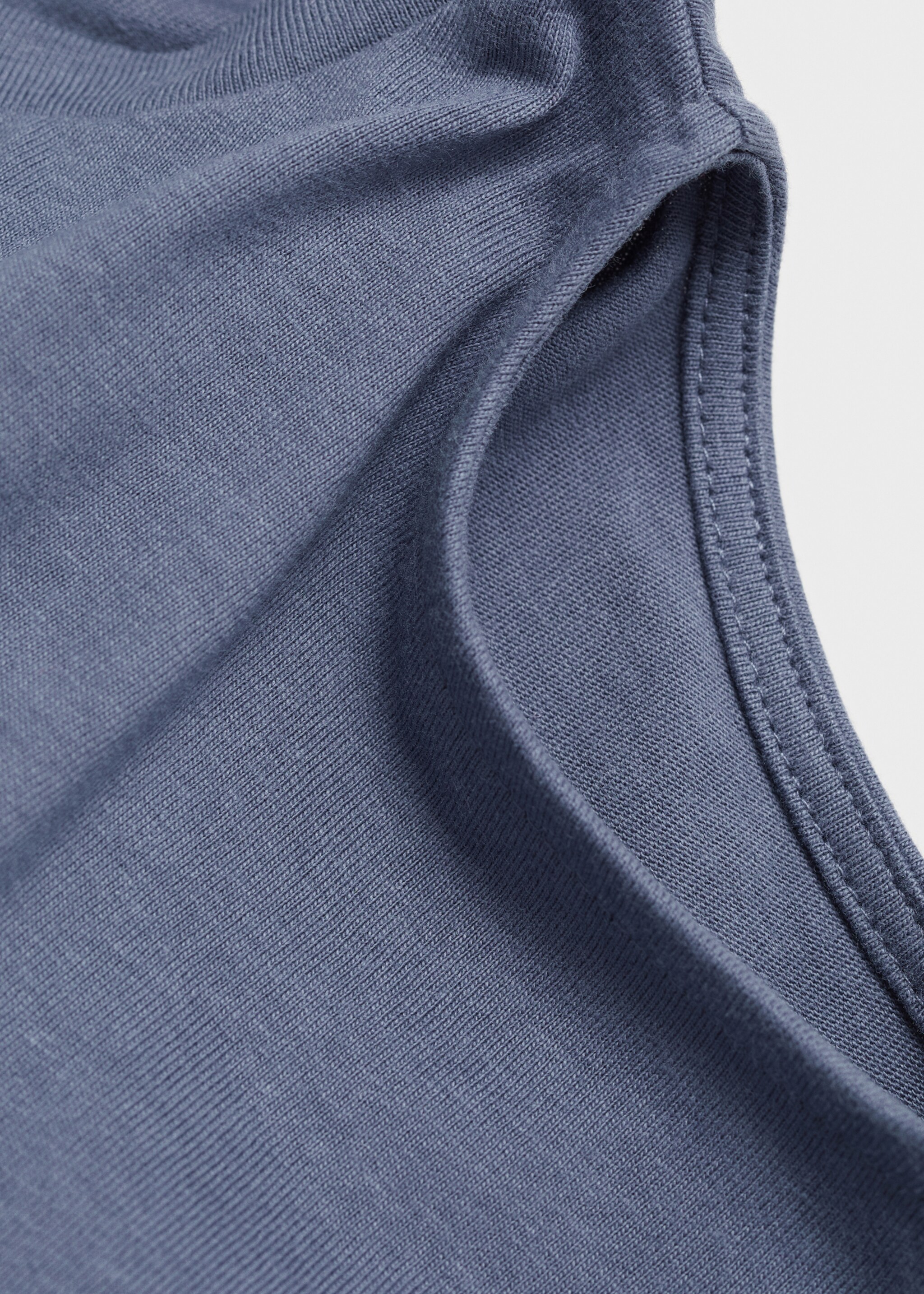 T-shirt coton ouverture épaules - Détail de l'article 0, Bleu. Ref: 77006745-00.