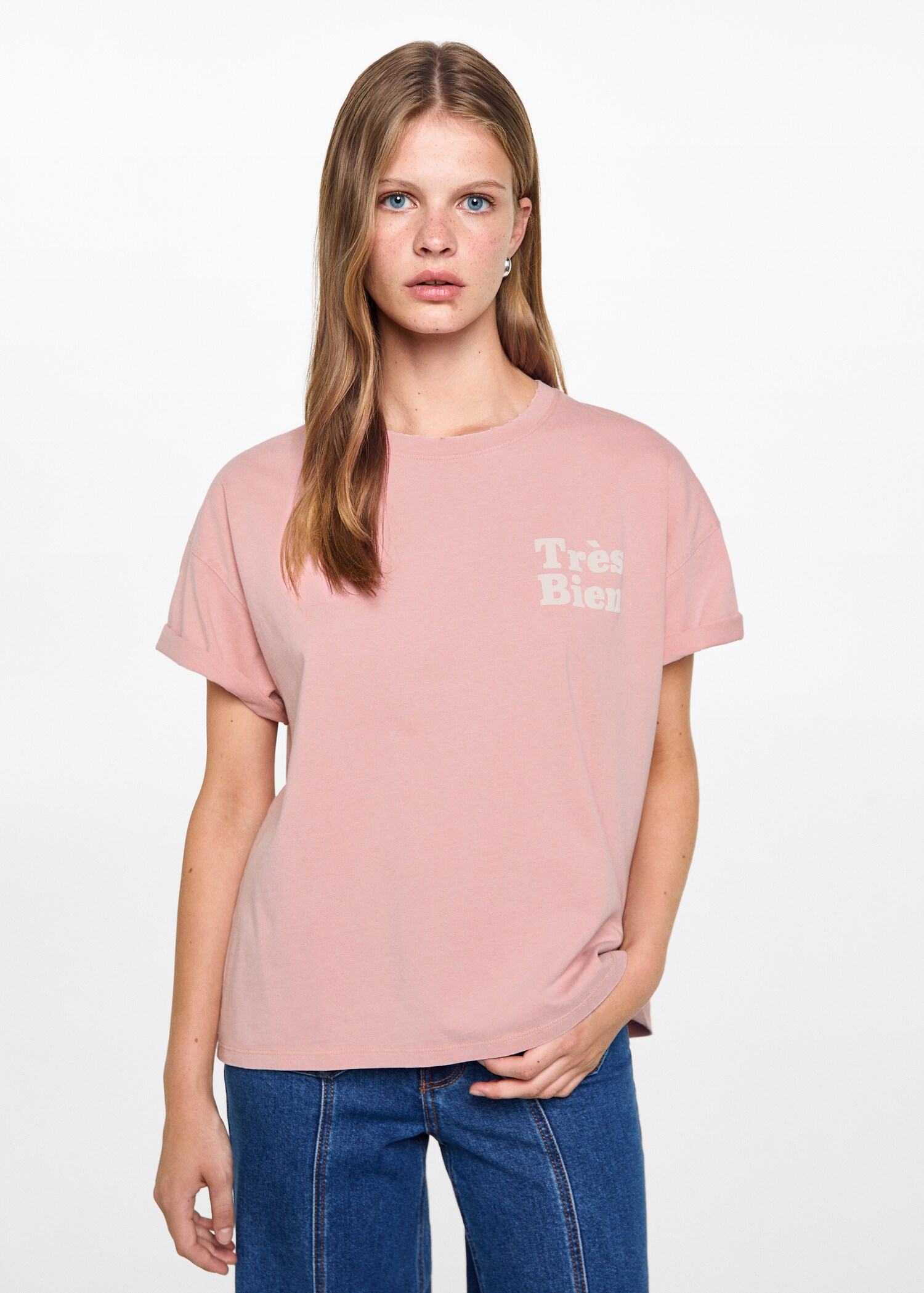 T-shirt en coton imprimé - Plan moyen