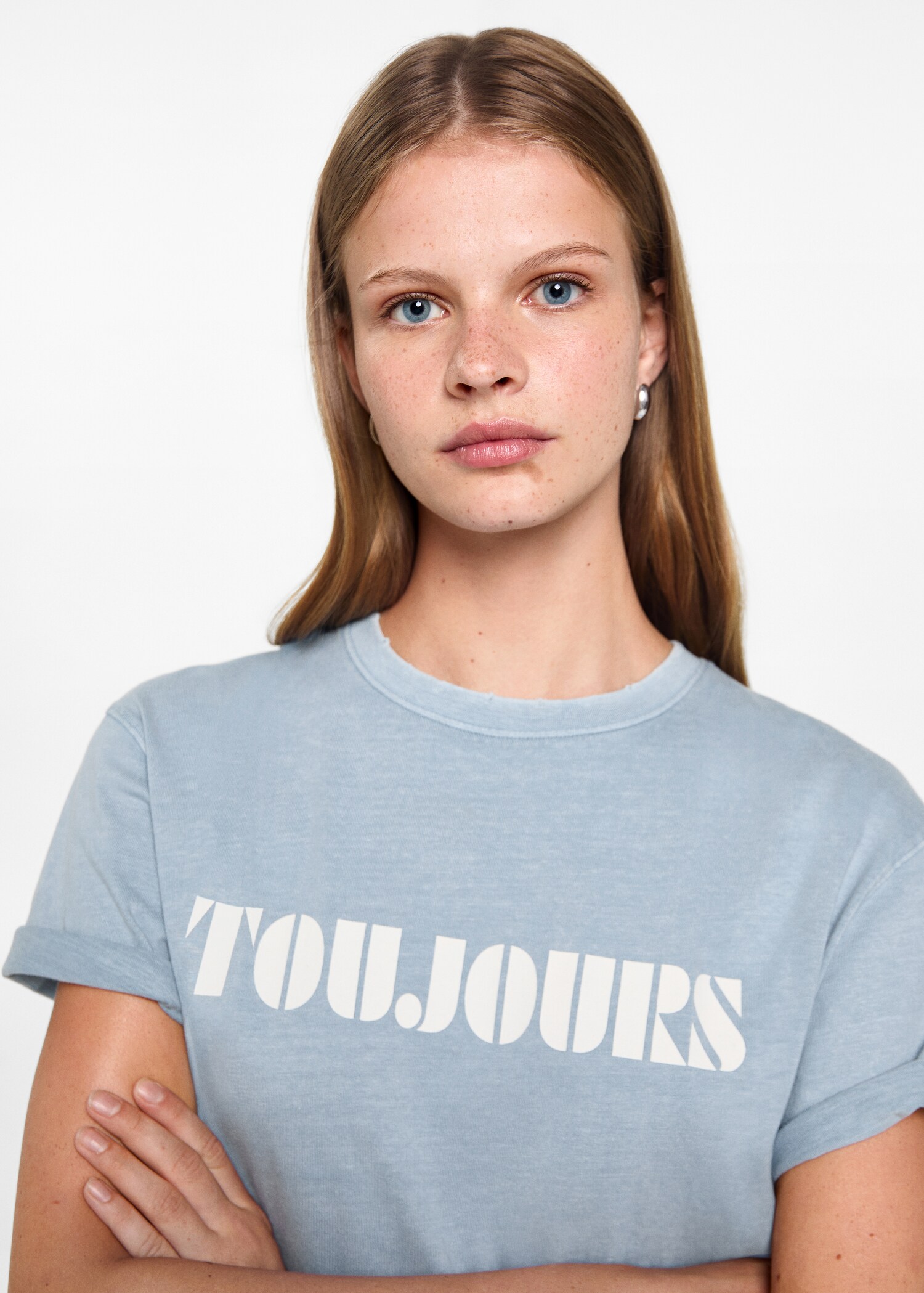 Printed cotton-blend t-shirt - Details of the article 1