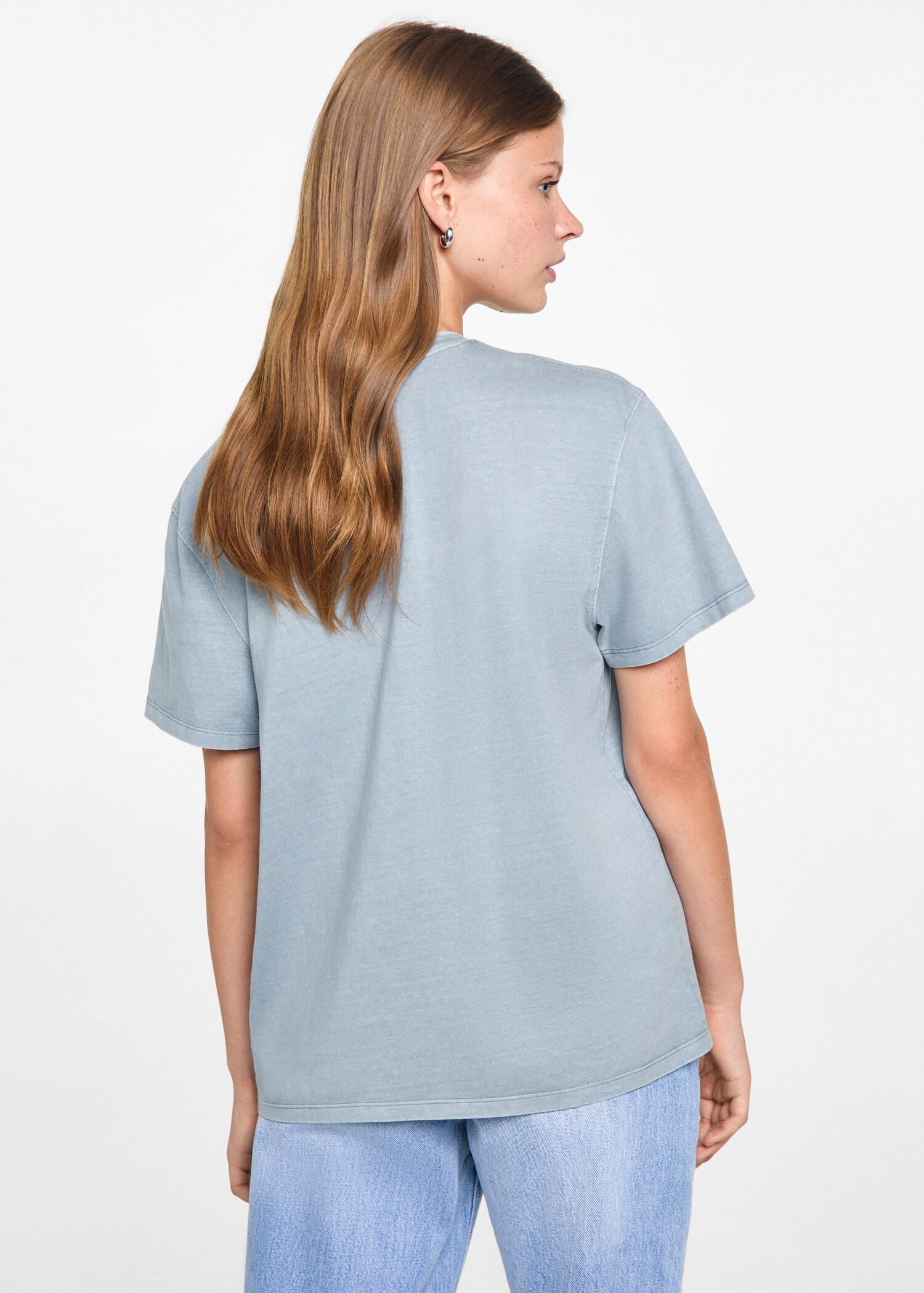 Printed cotton-blend t-shirt - Reverse of the article