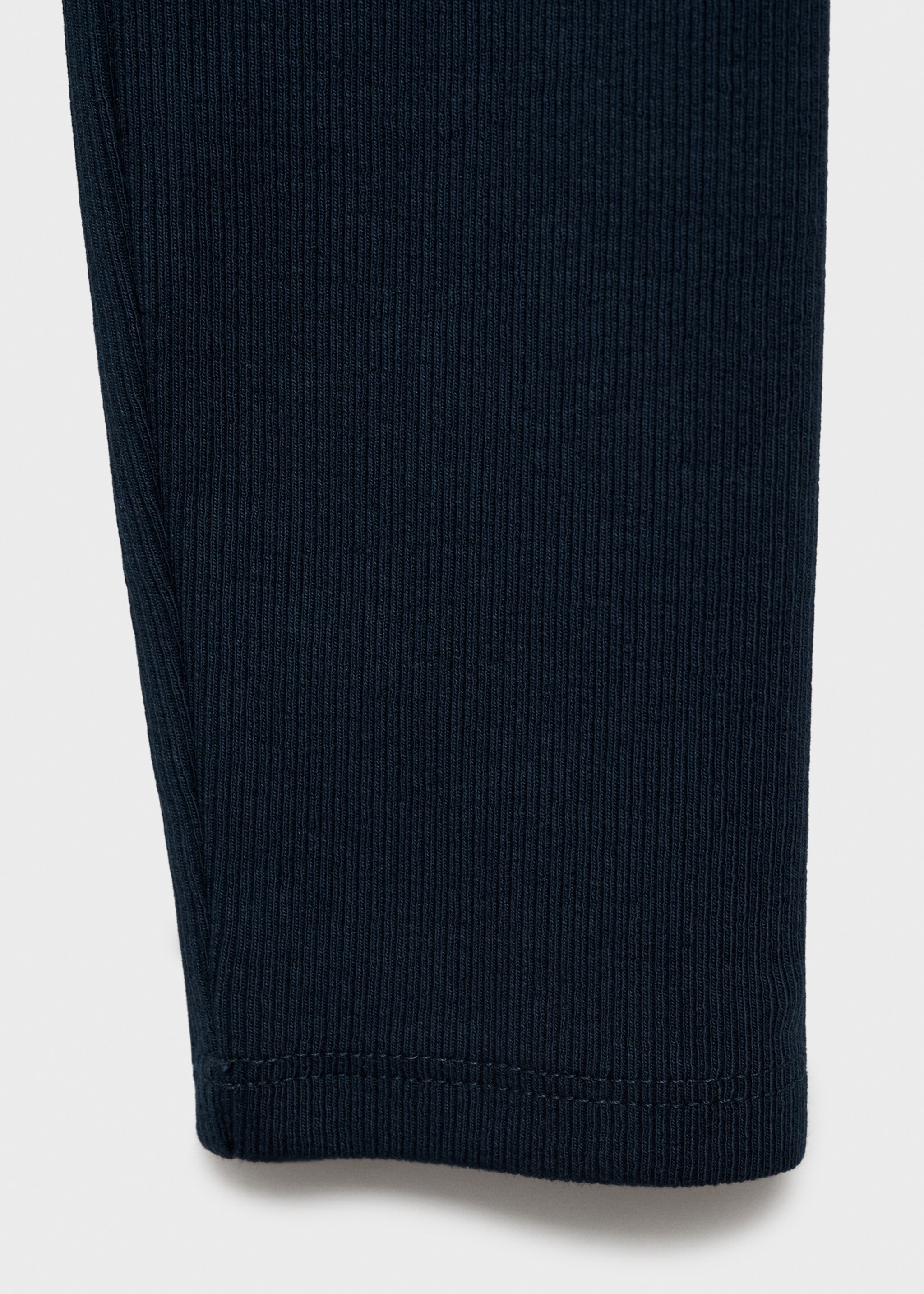 Long-sleeved V-neck T-shirt - Details of the article 0, Dark Navy. Ref: 77006751-00.