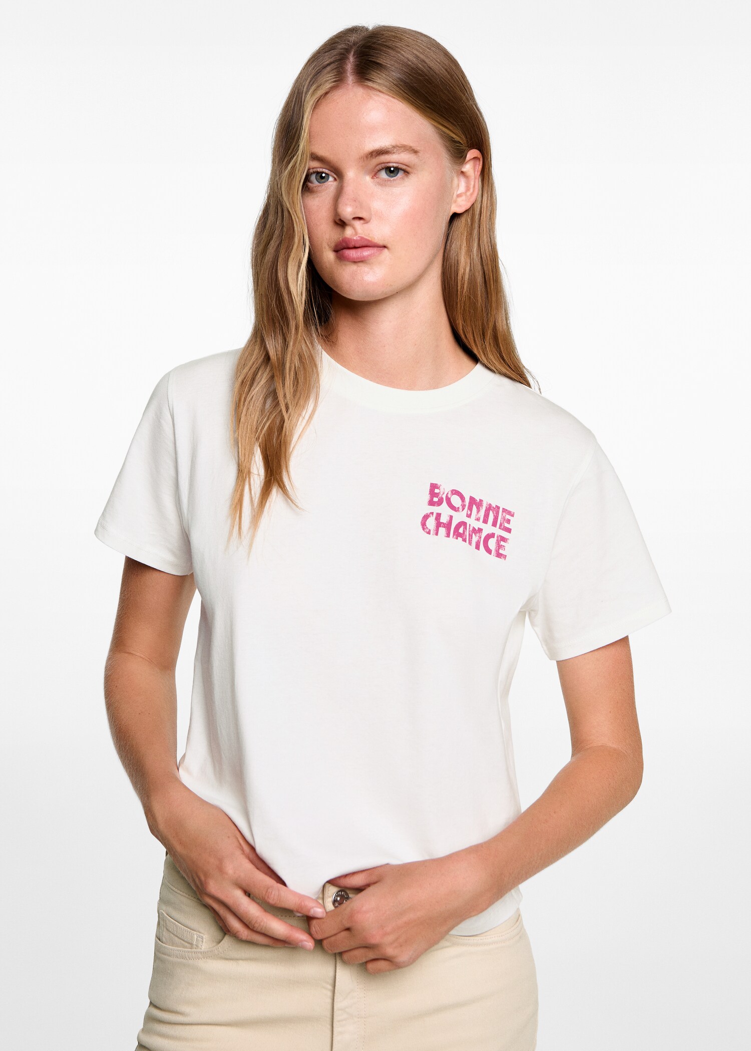 T-shirt coton imprimé - Plan moyen