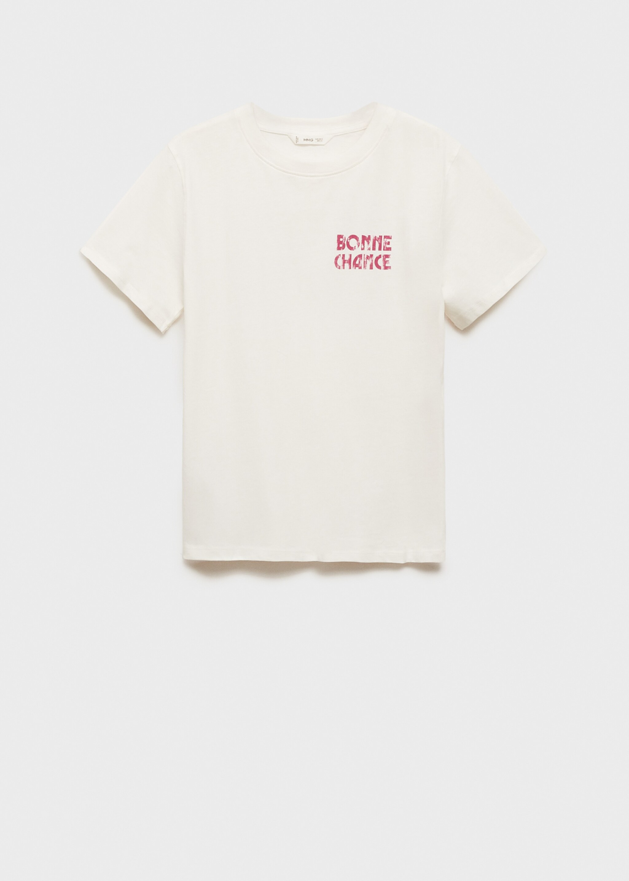 T-shirt coton imprimé - Article sans modèle, Blanc cassé. Ref: 77006752-00.