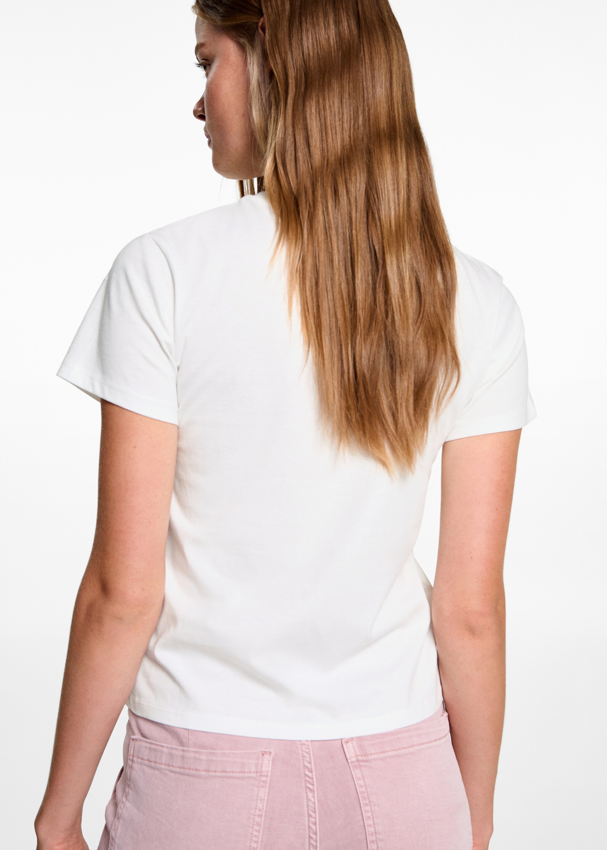 Printed cotton-blend T-shirt - Reverse of the article