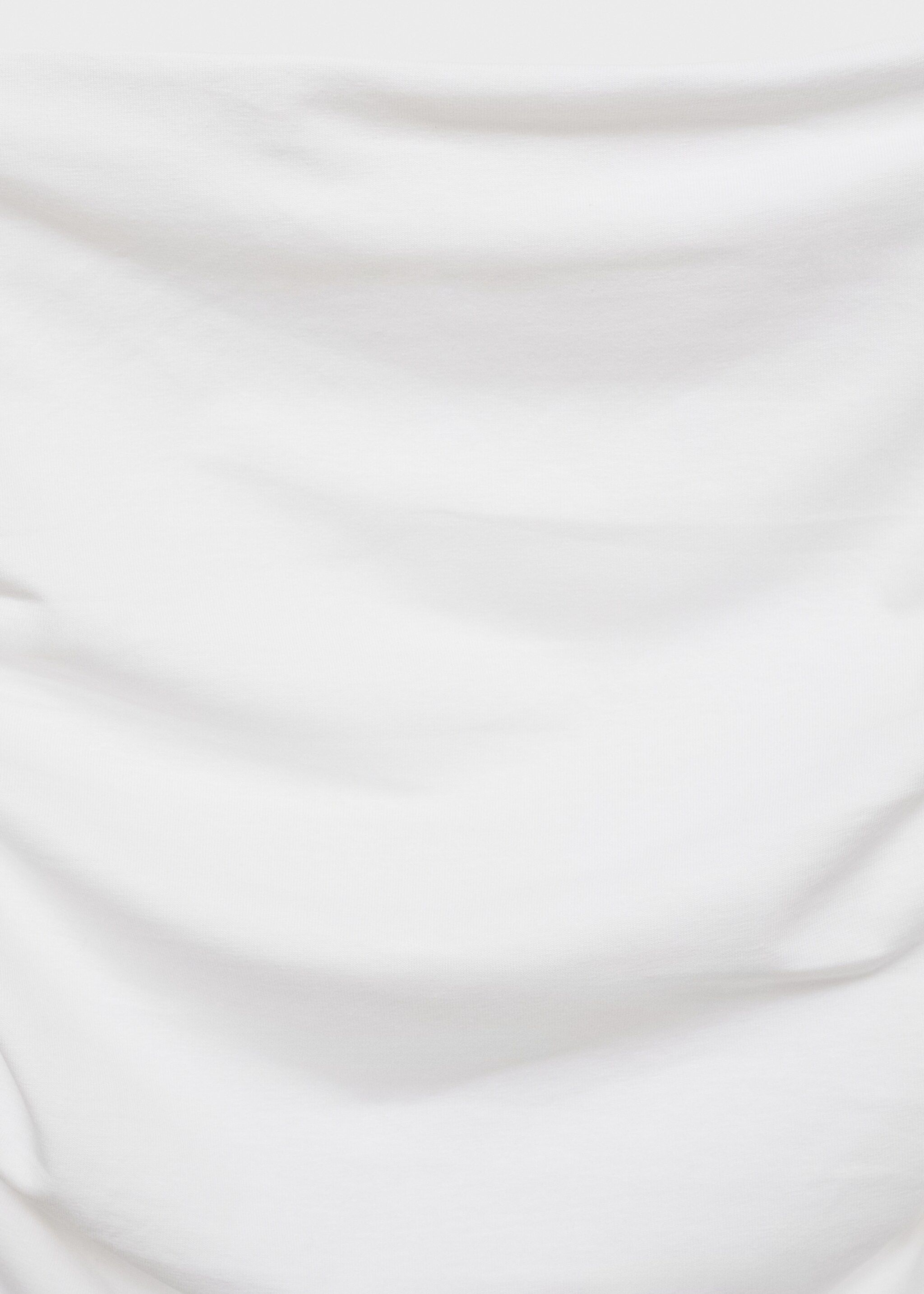 T-shirt met gesmokte details - Detail van het artikel 8, Gebroken wit. Ref: 77006756-00.