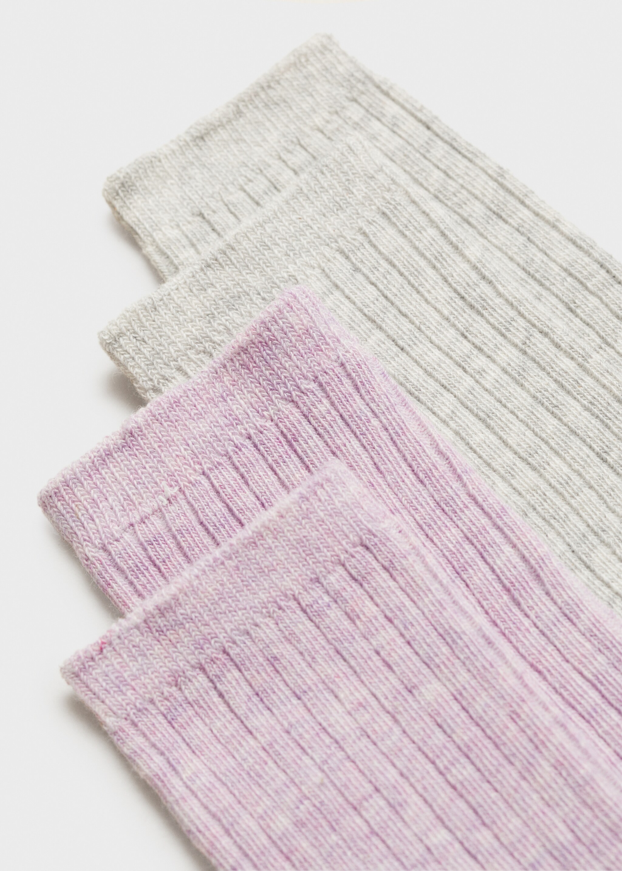 Pack 2 mitjons canalé - Detall de l'article 8, Lavanda. Ref: 77006760-00.