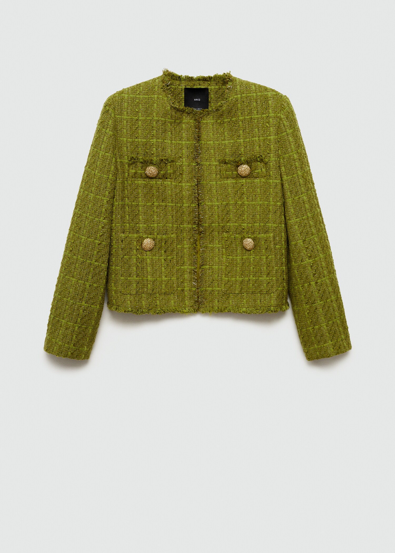 Jachetă din tweed cu nasturi bijuterie - Articol fără model