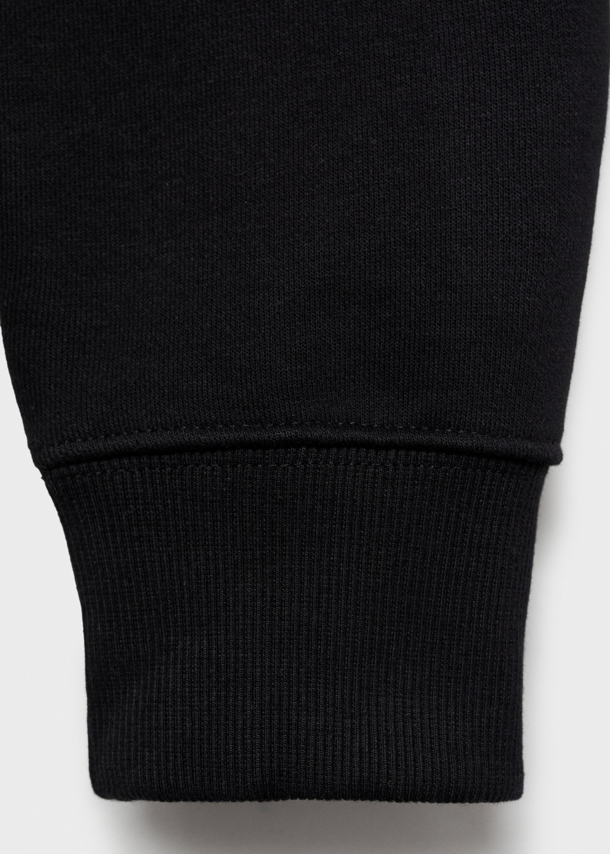 Sweat-shirt coton col zippé - Détail de l'article 0, Noir. Ref: 77007119-00.