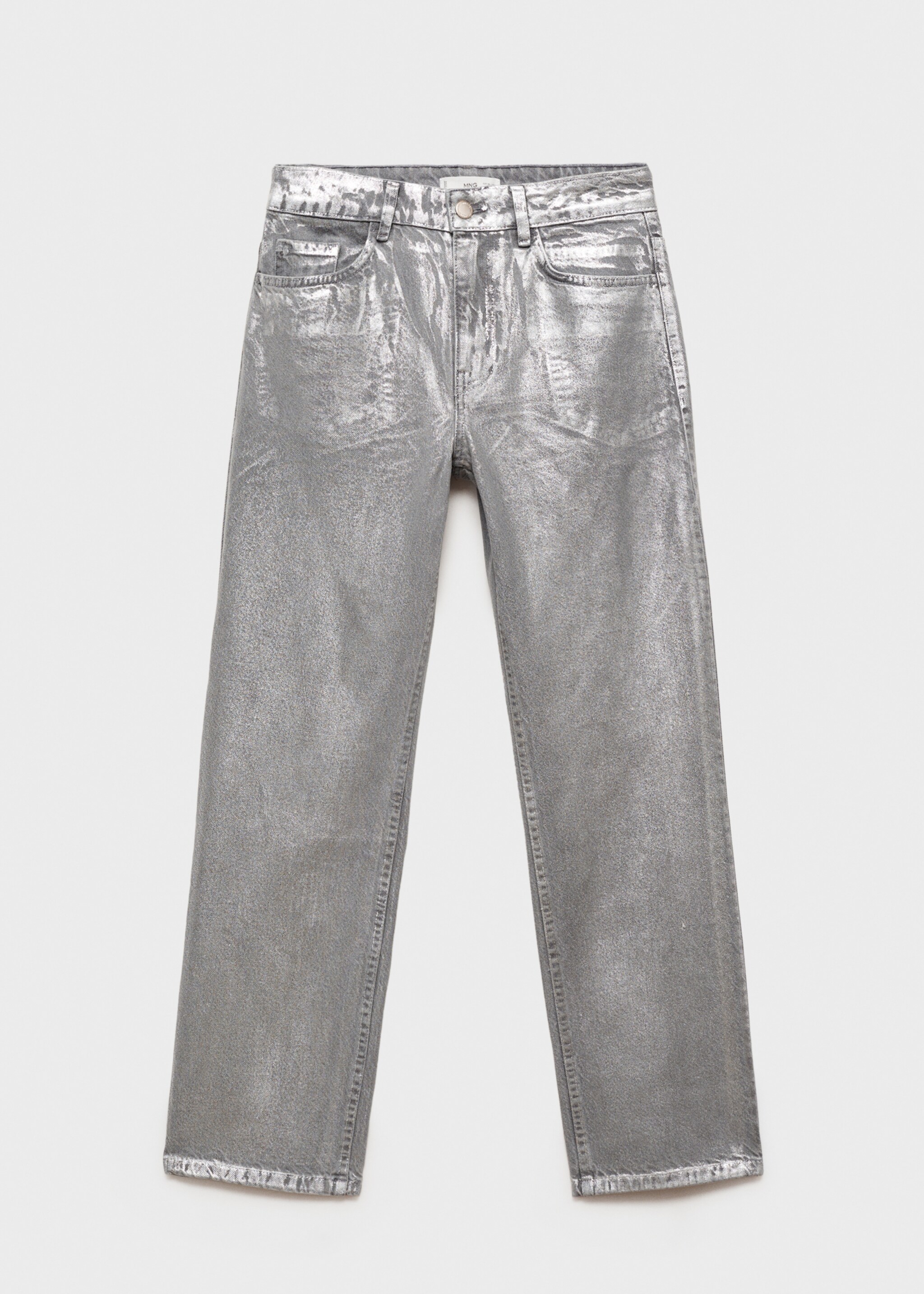 Straight foil jeans - Article without model, Silver. Ref: 77007131-00.