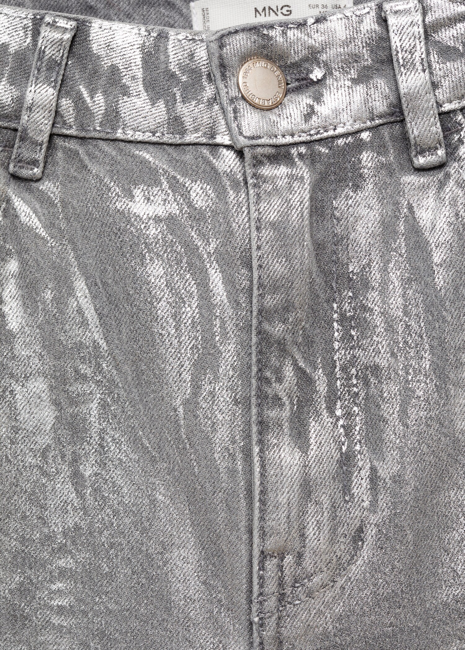 Straight foil jeans - Details of the article 8