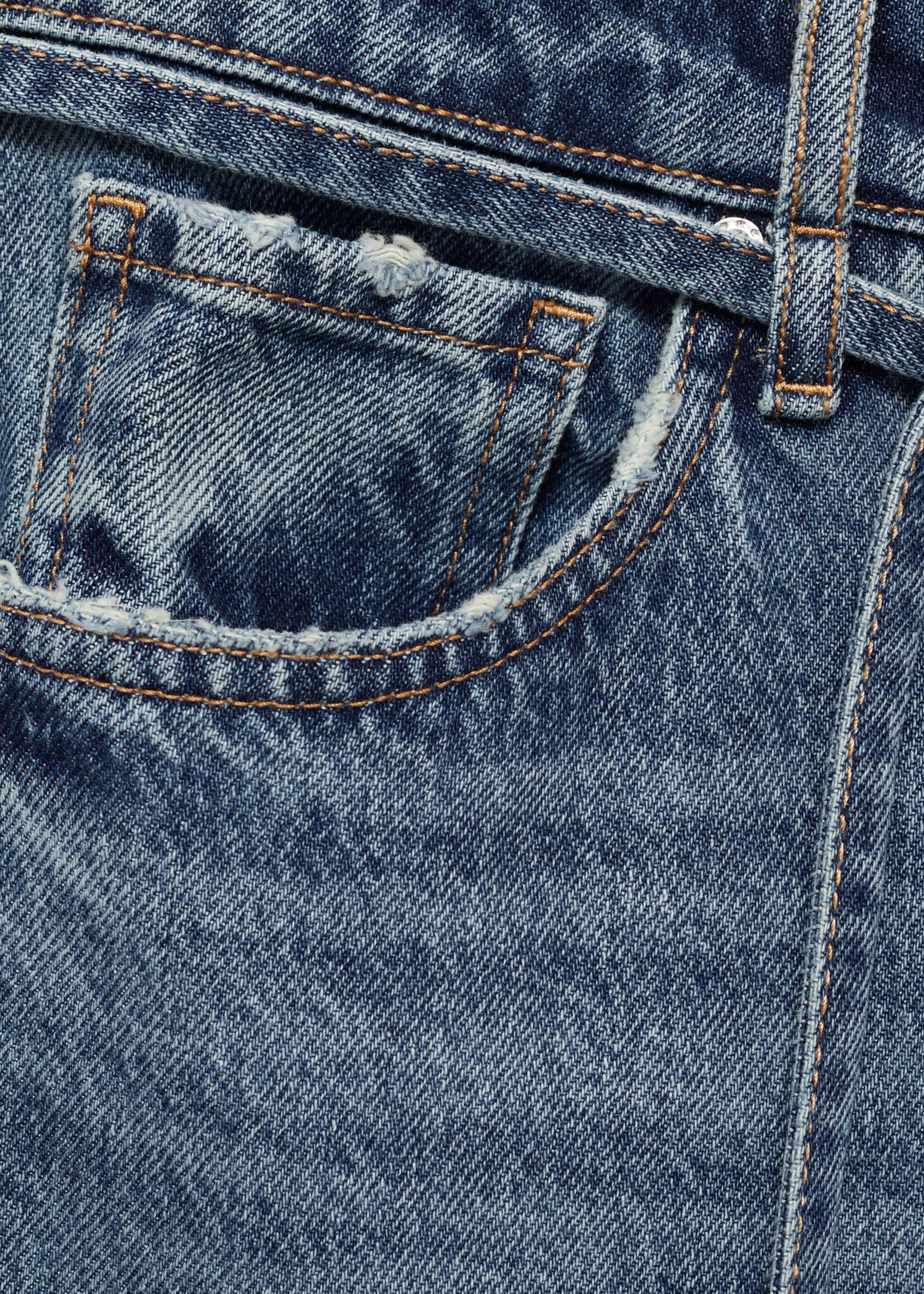 Low waist wide leg jeans - Details of the article 0, Dark Blue. Ref: 77007132-00.