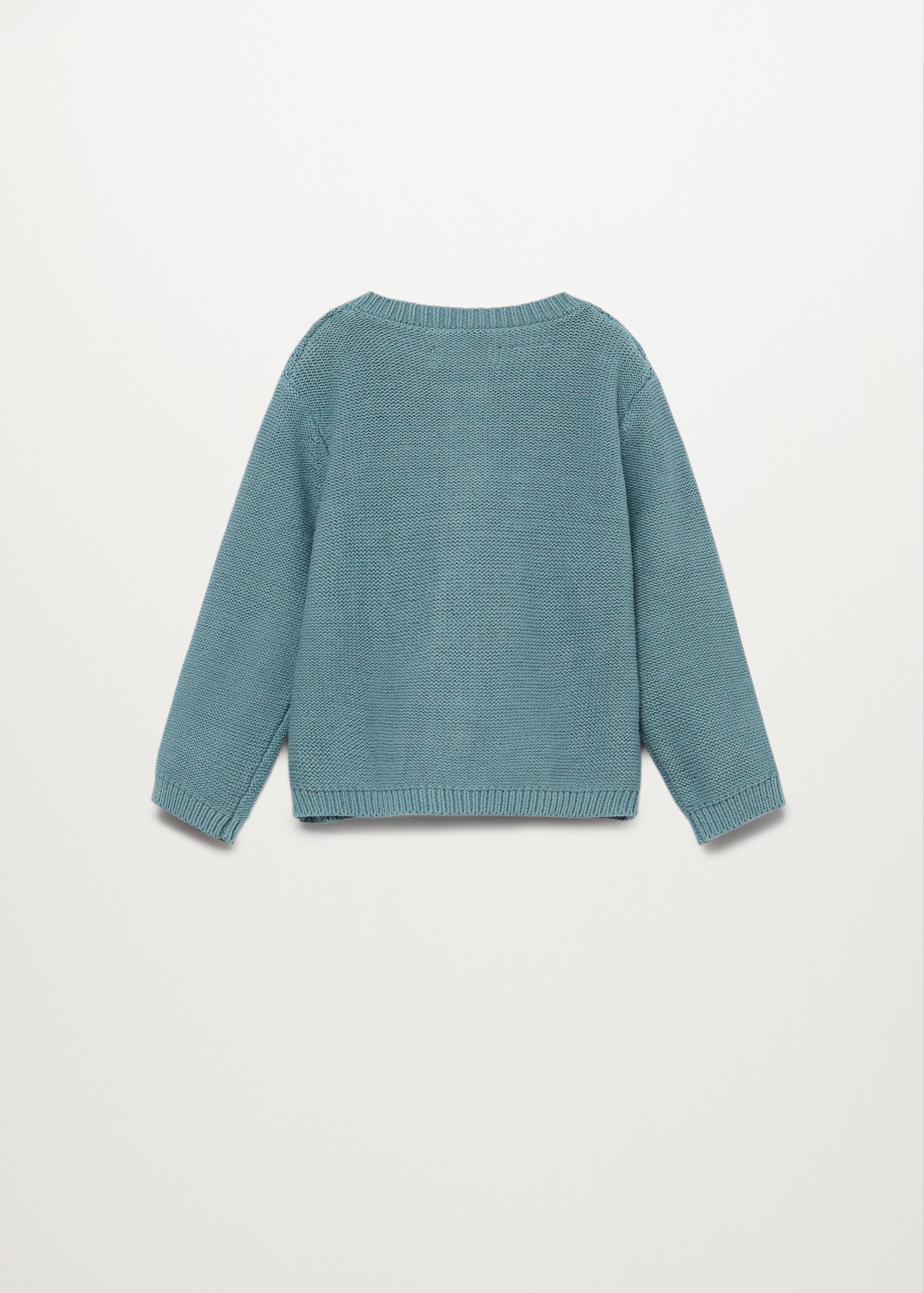 Buttoned knit braided cardigan - Reverse of the article
