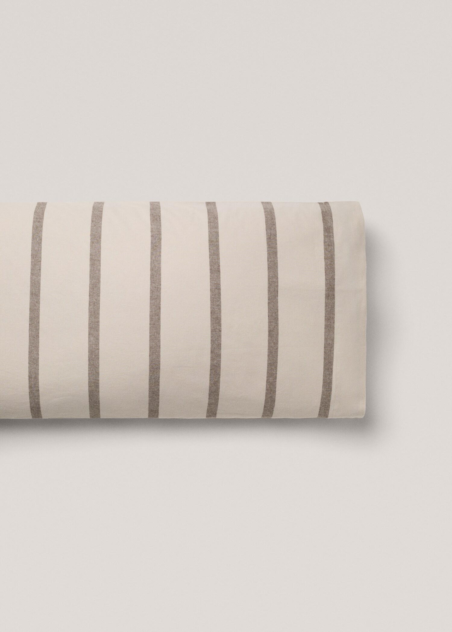 Gestreifter Kopfkissenbezug aus 100 % Baumwoll-Flanell 45 x 110 cm - Artikel ohne Model