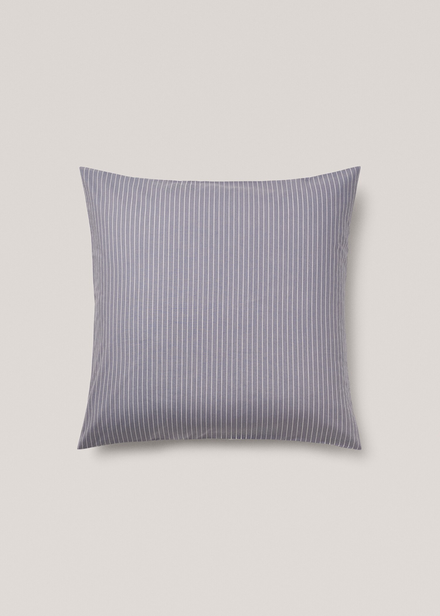 Cotton percale striped pillowcase, 60x60cm - Article without model