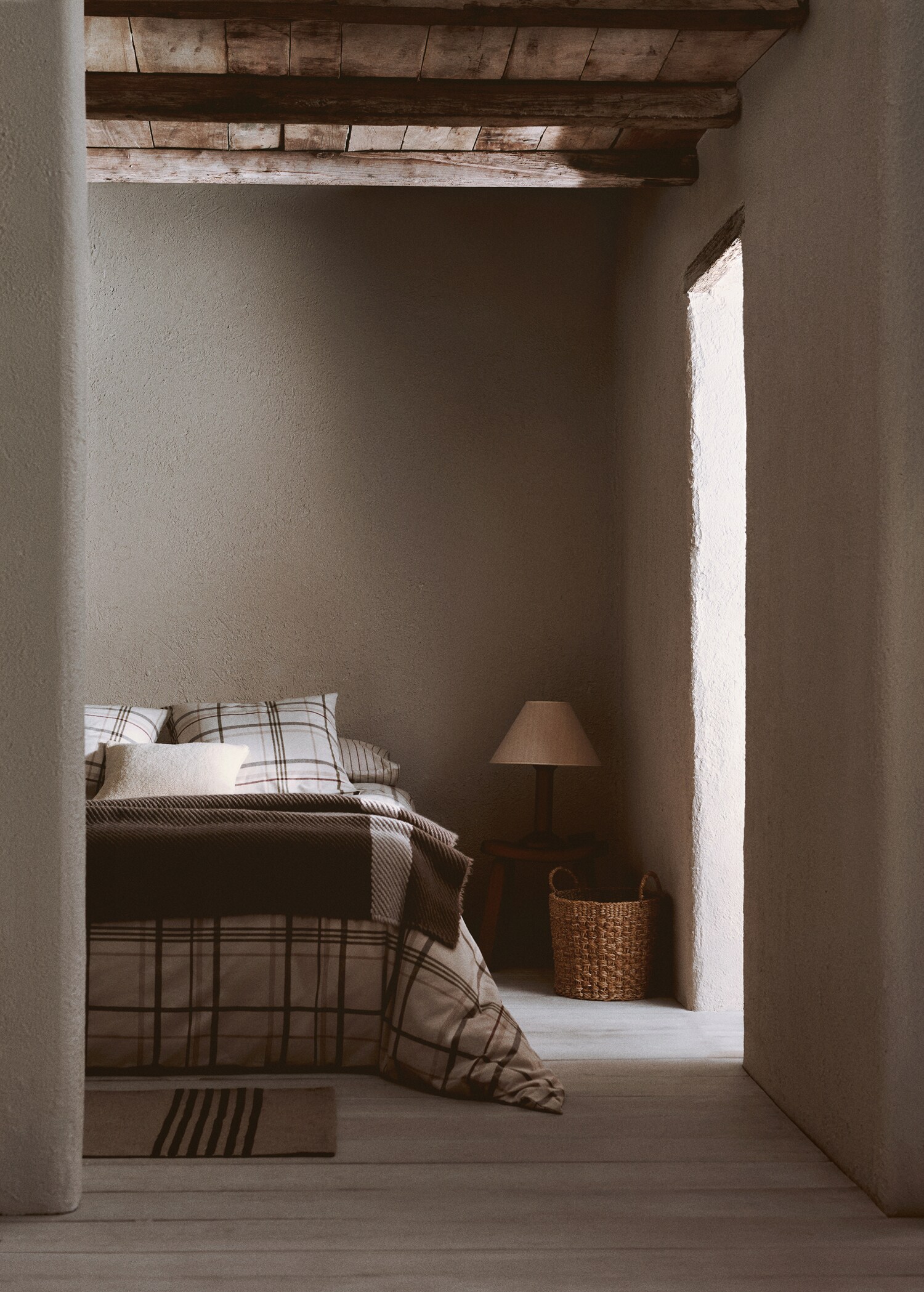 Wendbarer Flanell-Bettbezug mit Karomuster für 150 cm Bett - Detail des Artikels 6