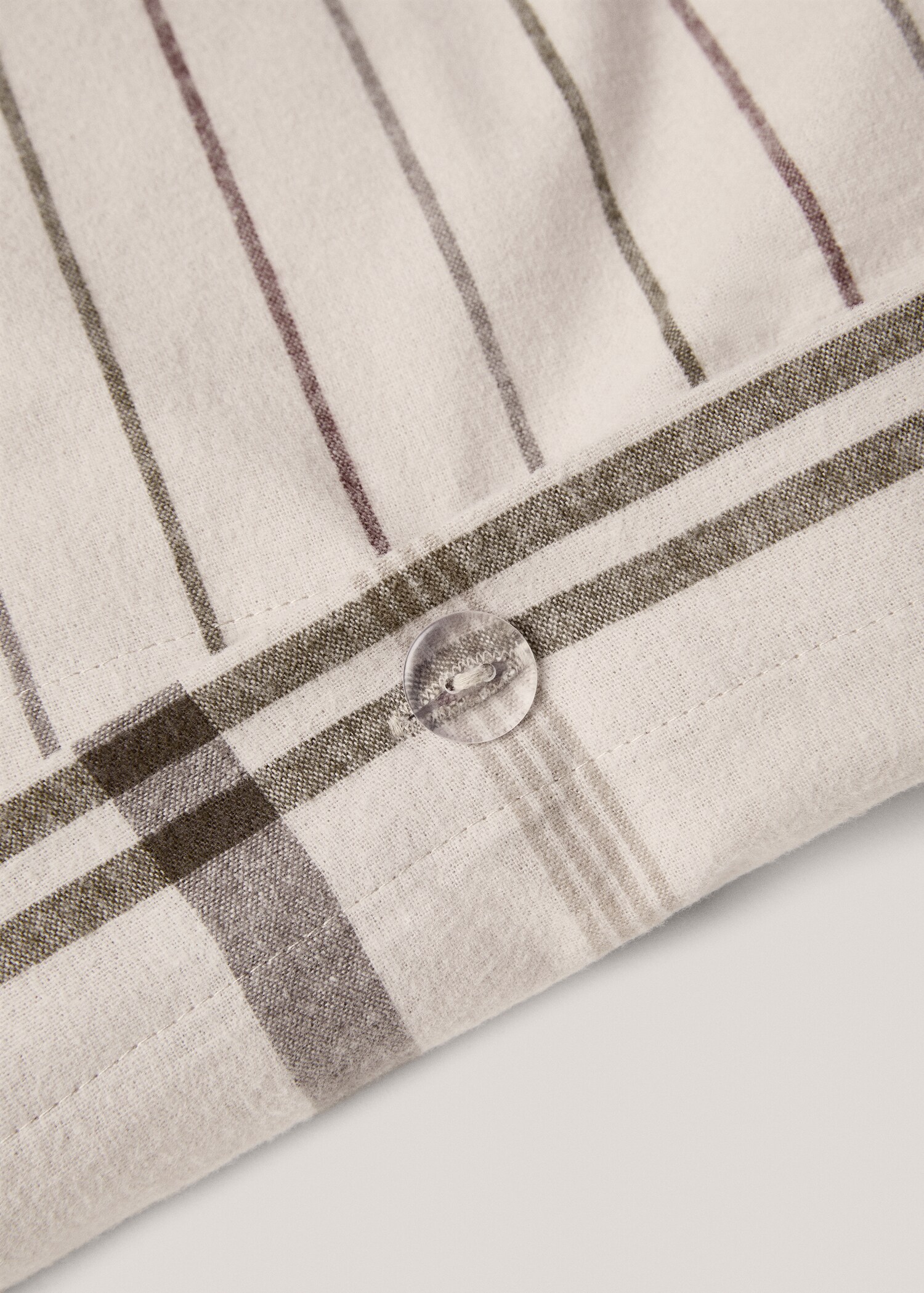 Wendbarer Flanell-Bettbezug mit Karomuster für 180 cm Bett - Detail des Artikels 1