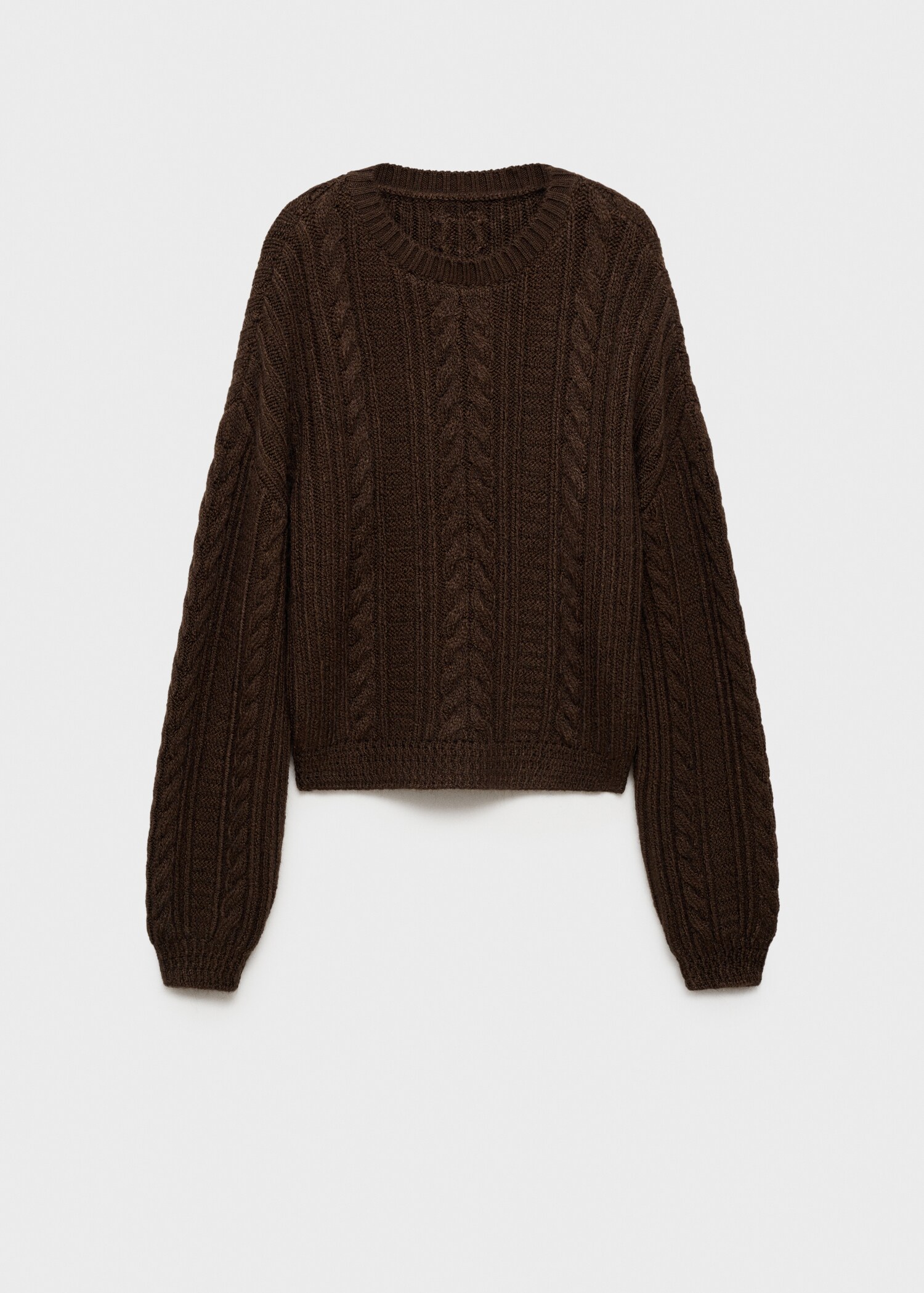 Round-neck braided sweater - Article without model