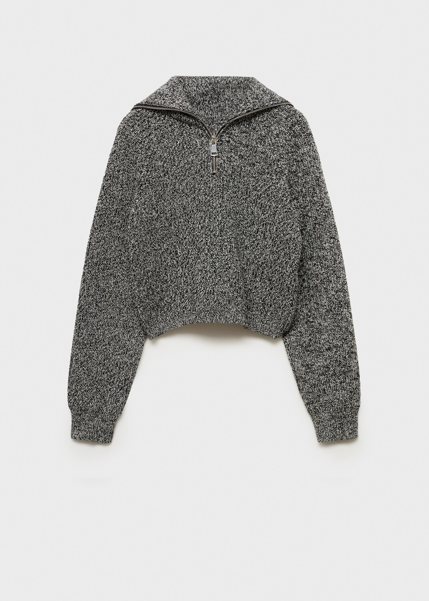 Zip flecked sweater - Article without model