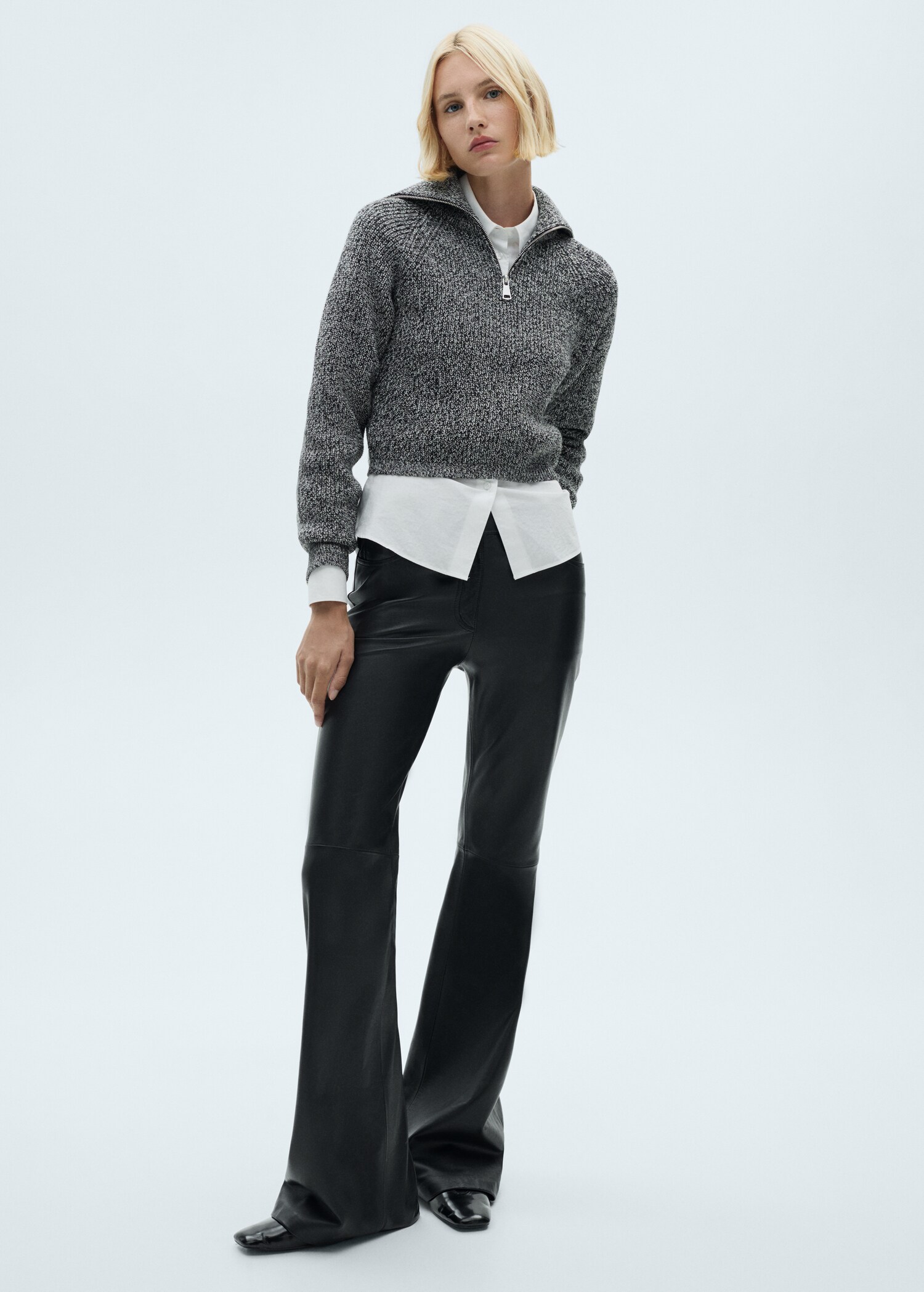 Zip flecked sweater - Details of the article 2