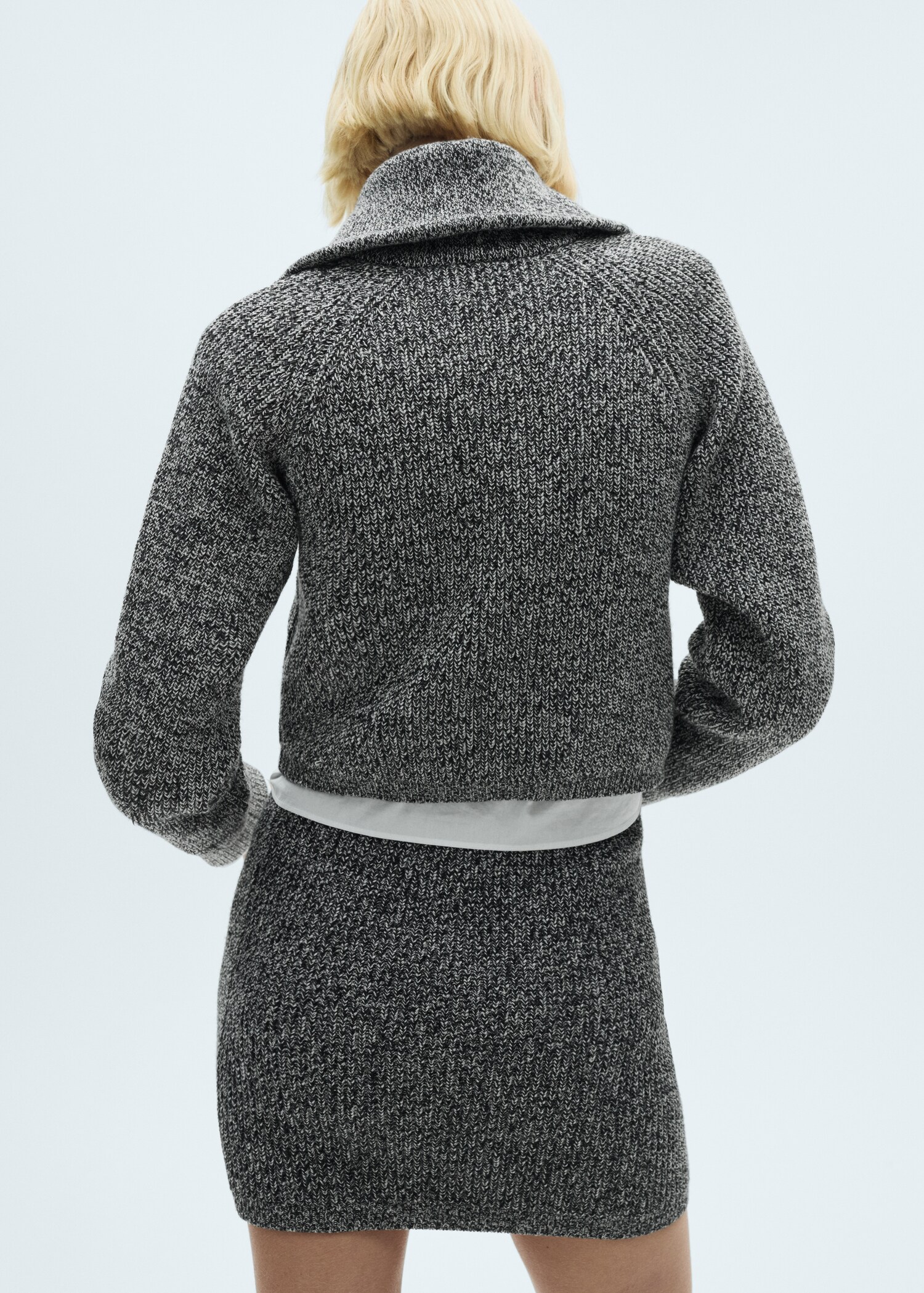Zip flecked sweater - Reverse of the article