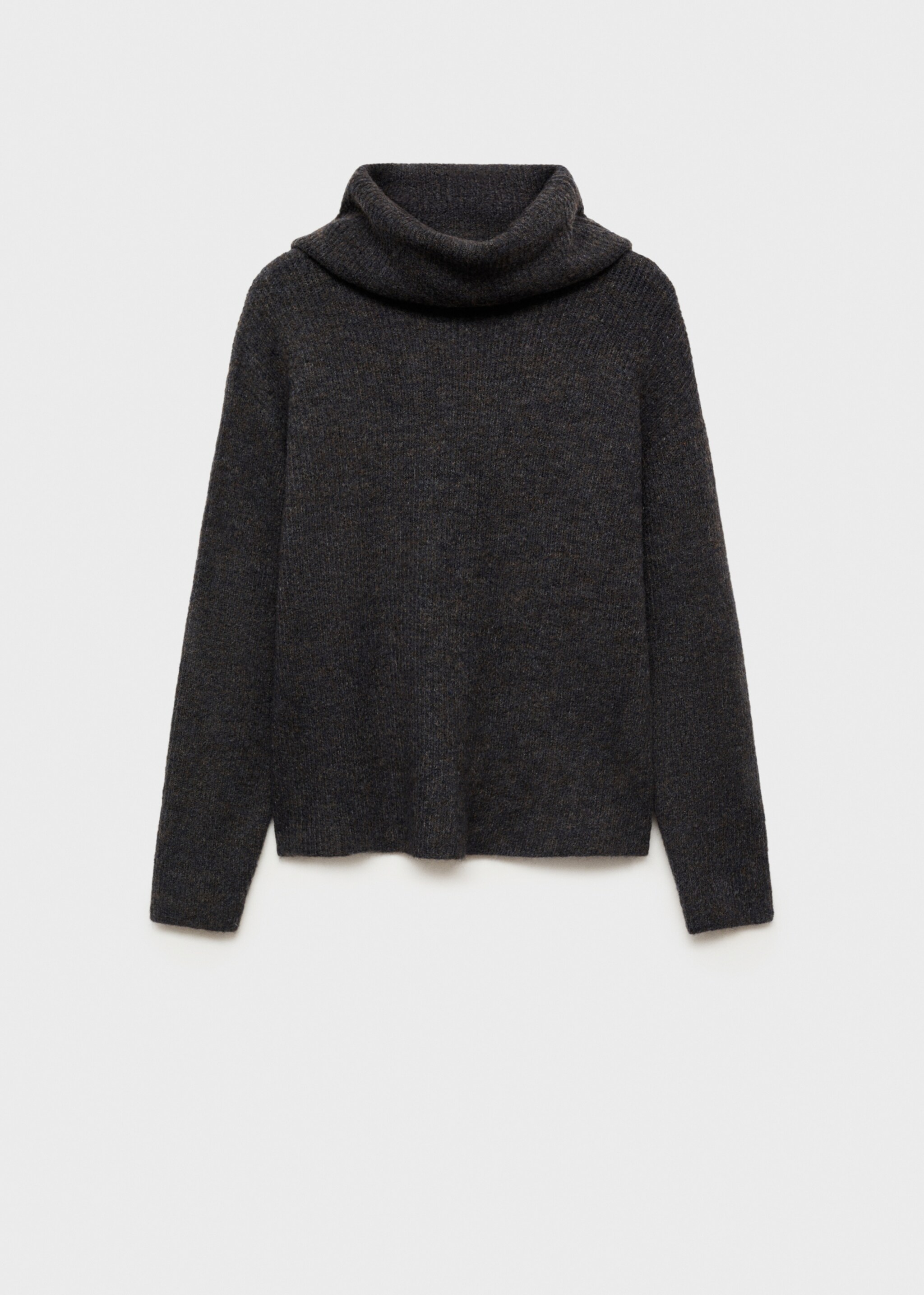 Turtleneck knit sweater - Article without model, Charcoal. Ref: 77007684-00.