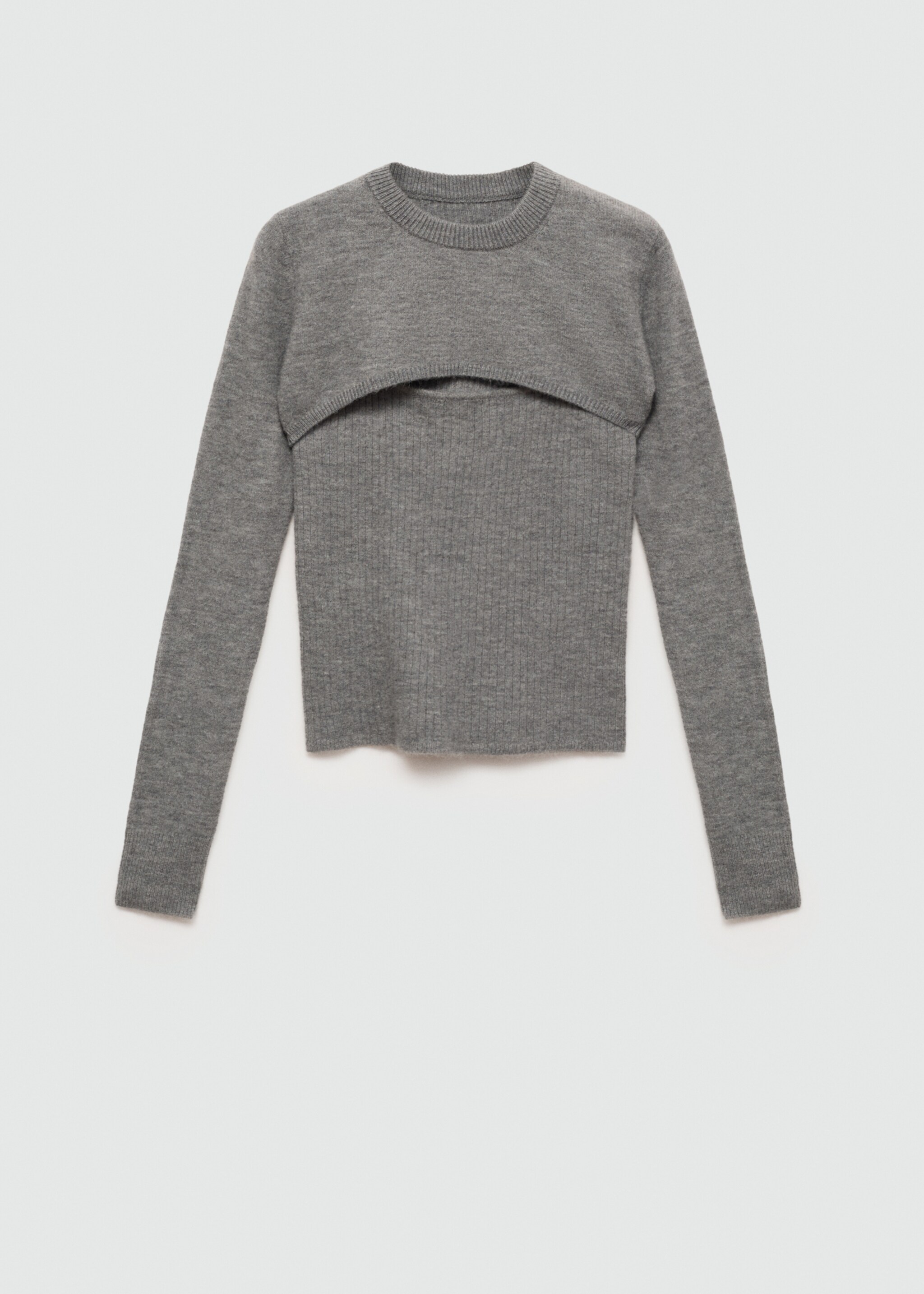 Pull-over combiné ouverture - Article sans modèle, Gris anthracite. Ref: 77007686-00.