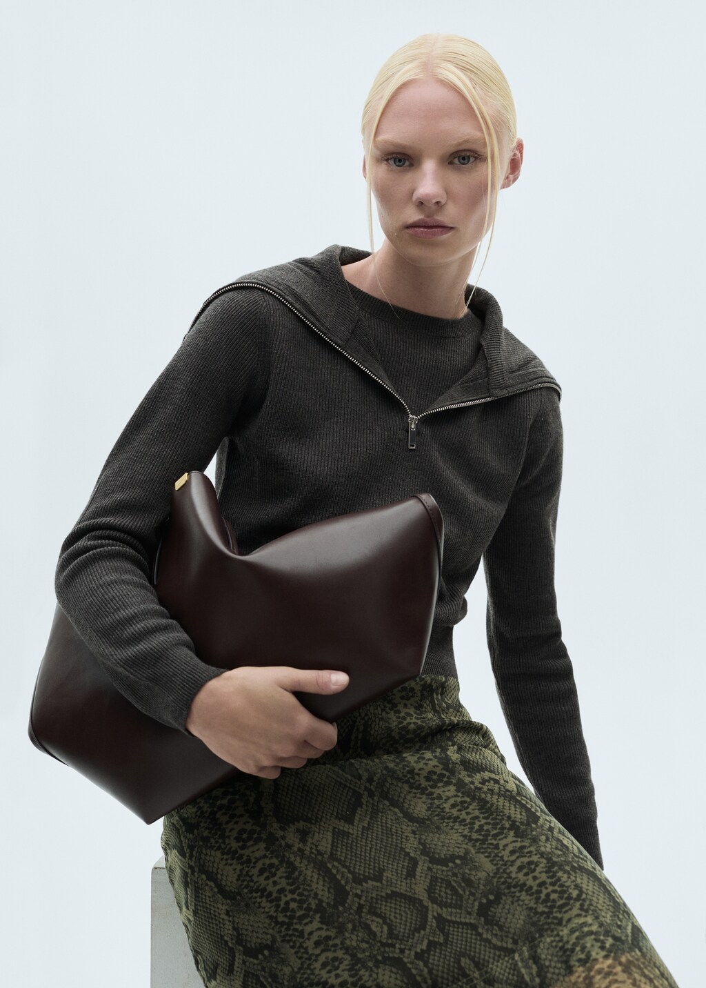 めい326 High neck sweater with zip - Women | MANGO OUTLET USA