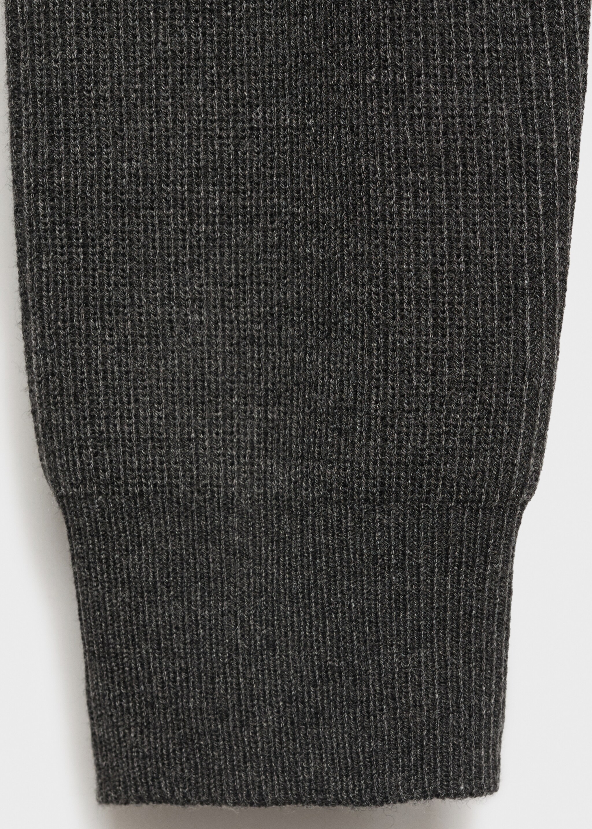 High neck sweater with zip - Details of the article 0, Charcoal. Ref: 77007687-00.