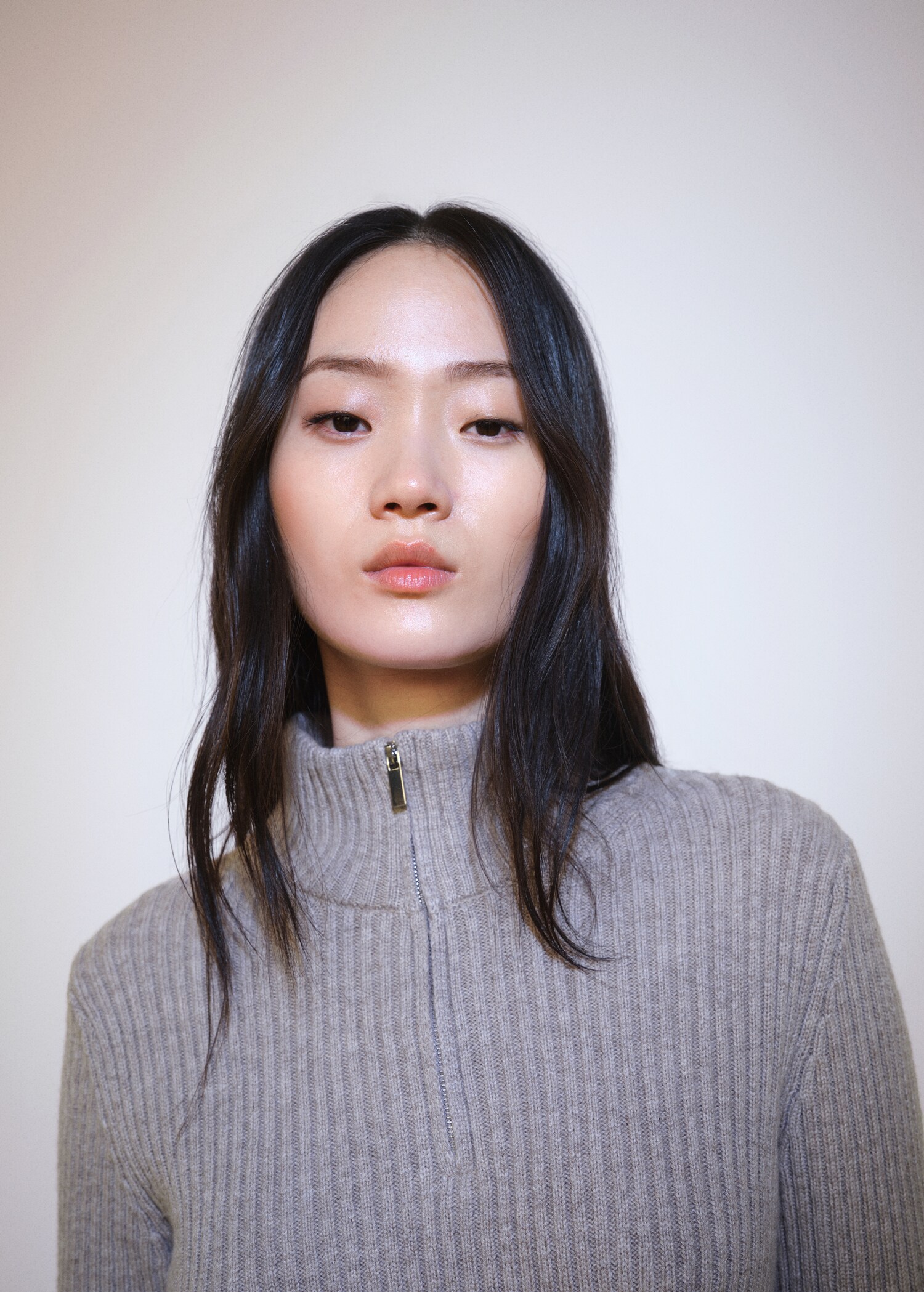 Gerippter Pullover mit Reißverschluss - Detail des Artikels 1