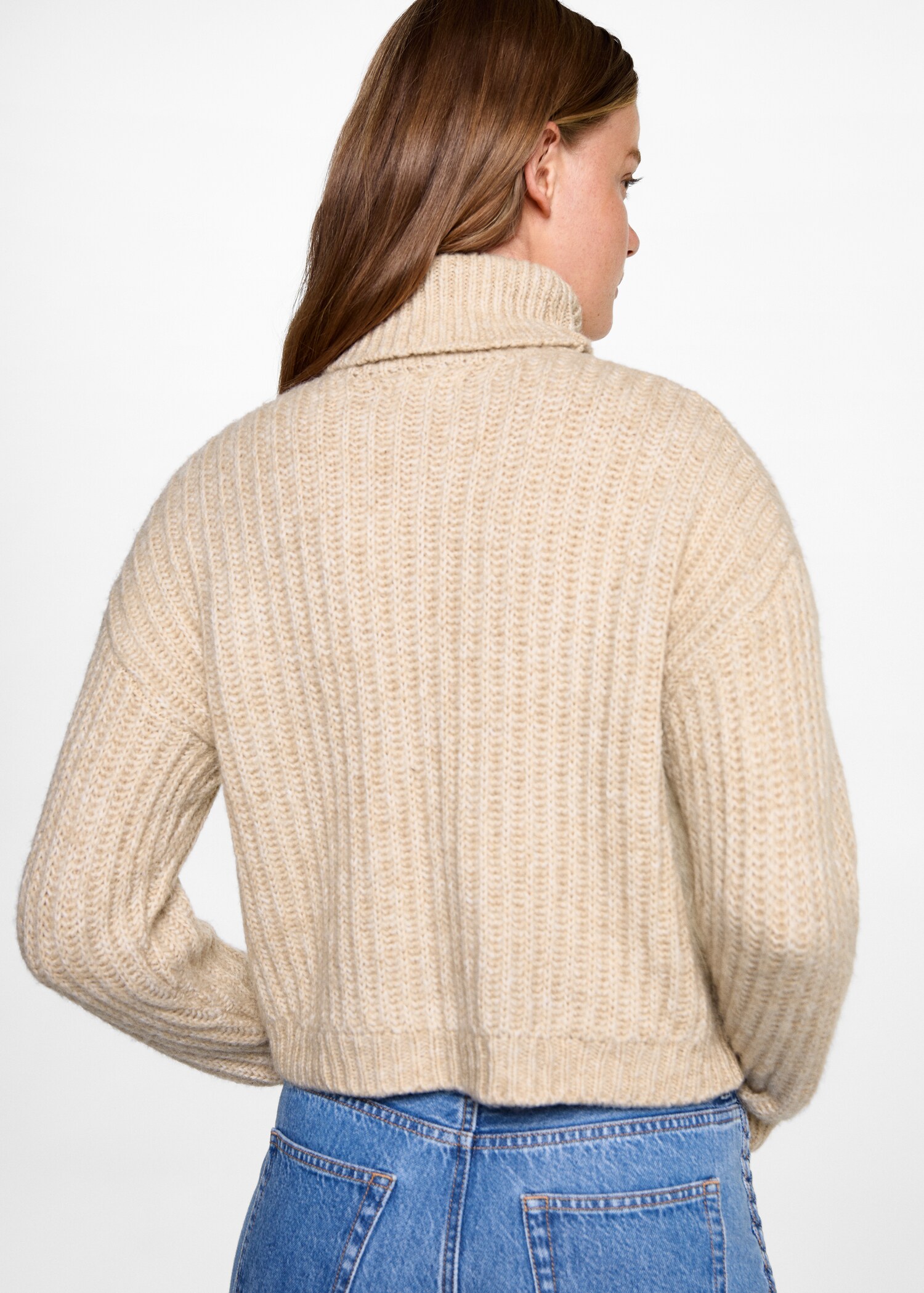 Strickpullover mit Rollkragen - Rückseite des Artikels