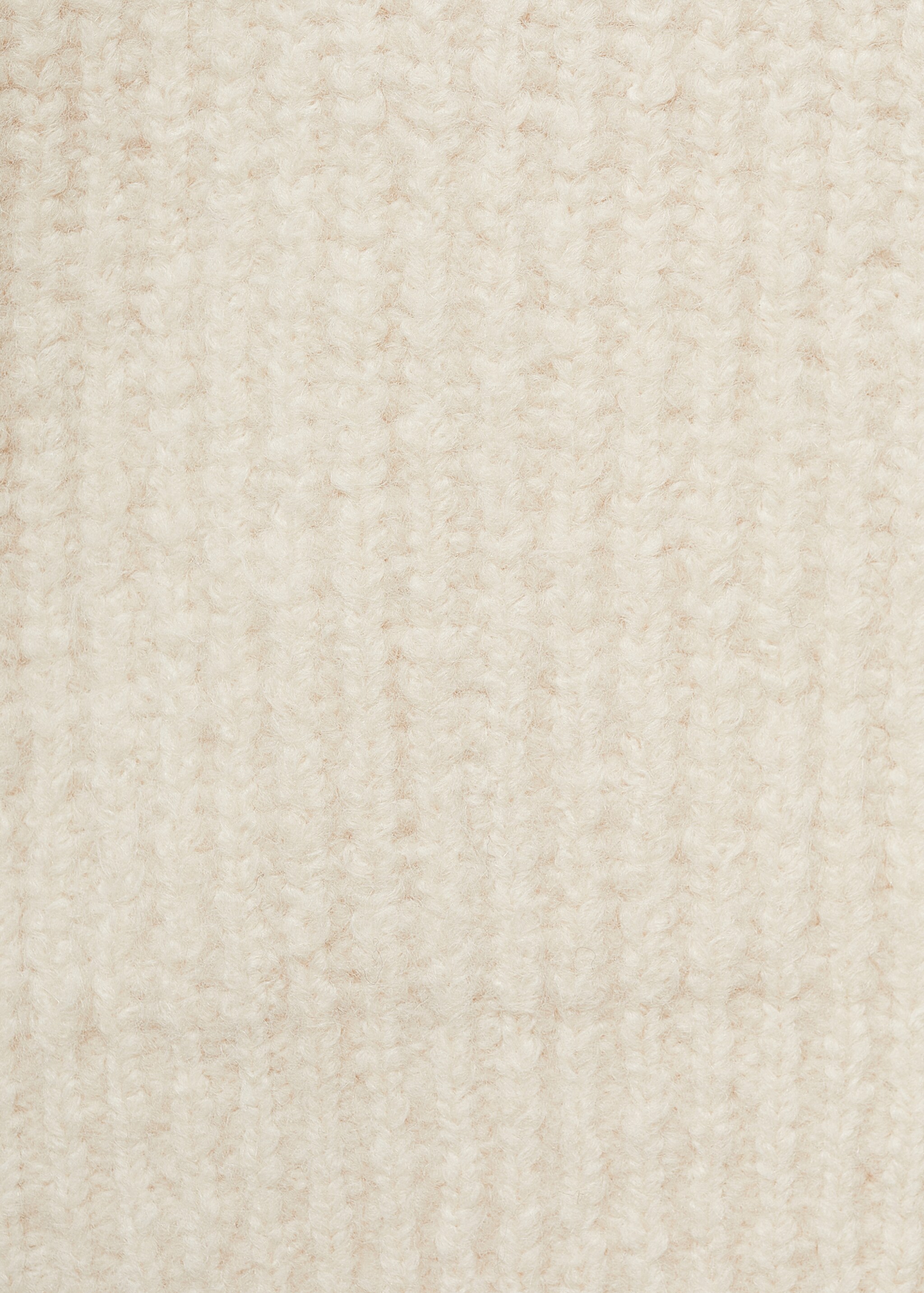 V-neck knit sweater - Details of the article 0, Ecru. Ref: 77007690-00.