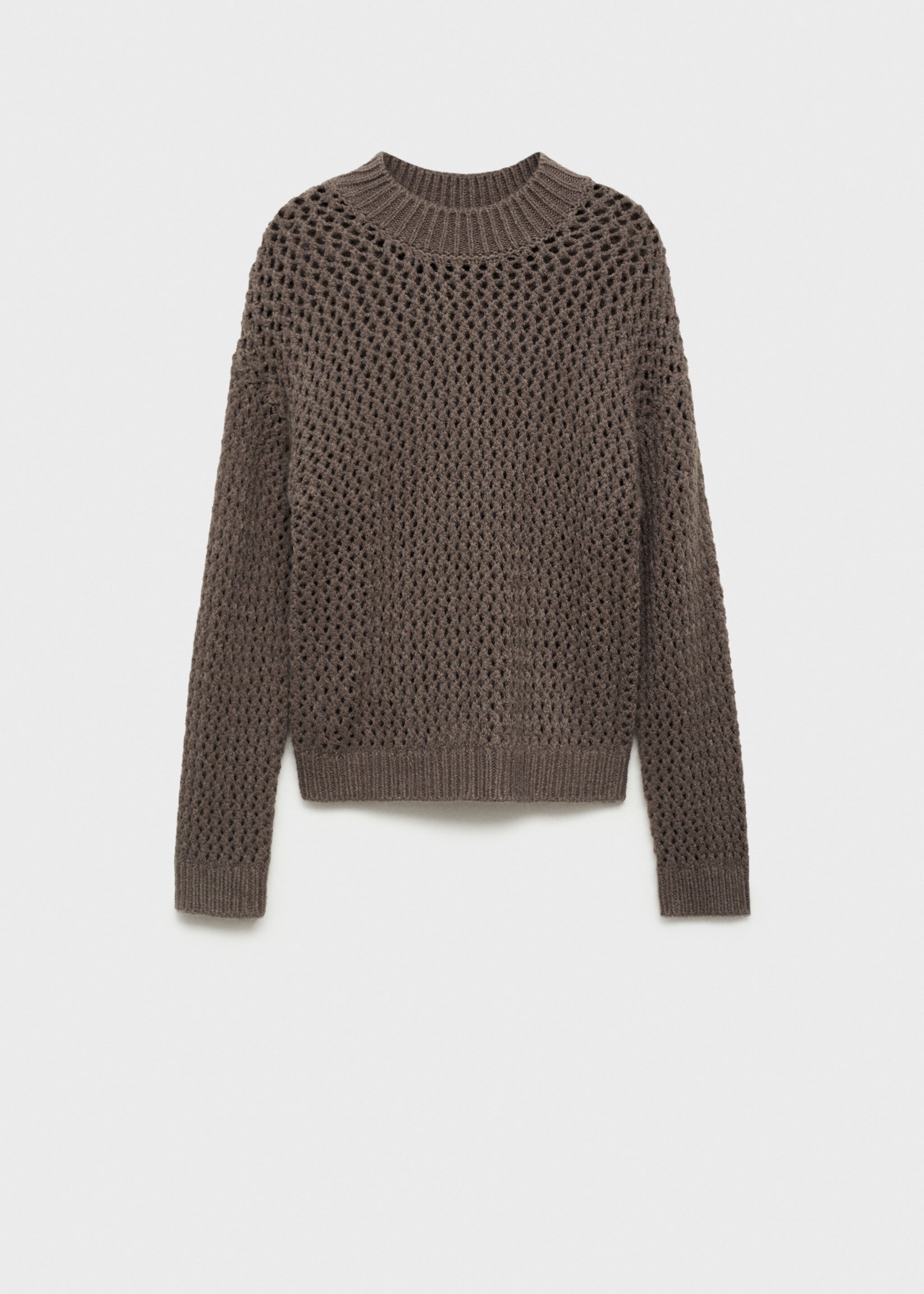 Textured knit sweater - Article without model, Grey. Ref: 77007692-00.