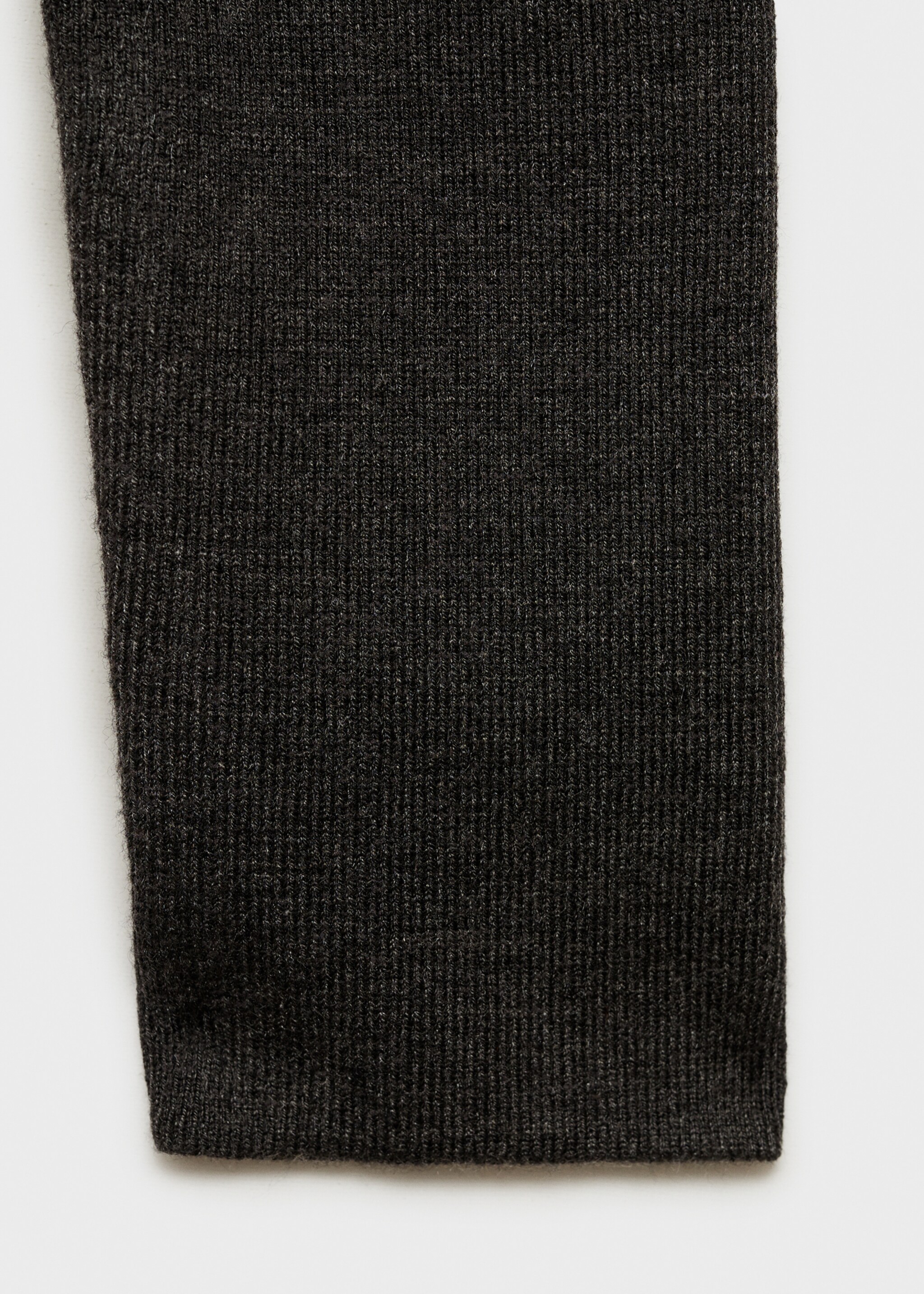 Open-shoulder sweater with zip - Details of the article 0, Dark Heather Grey. Ref: 77007693-00.