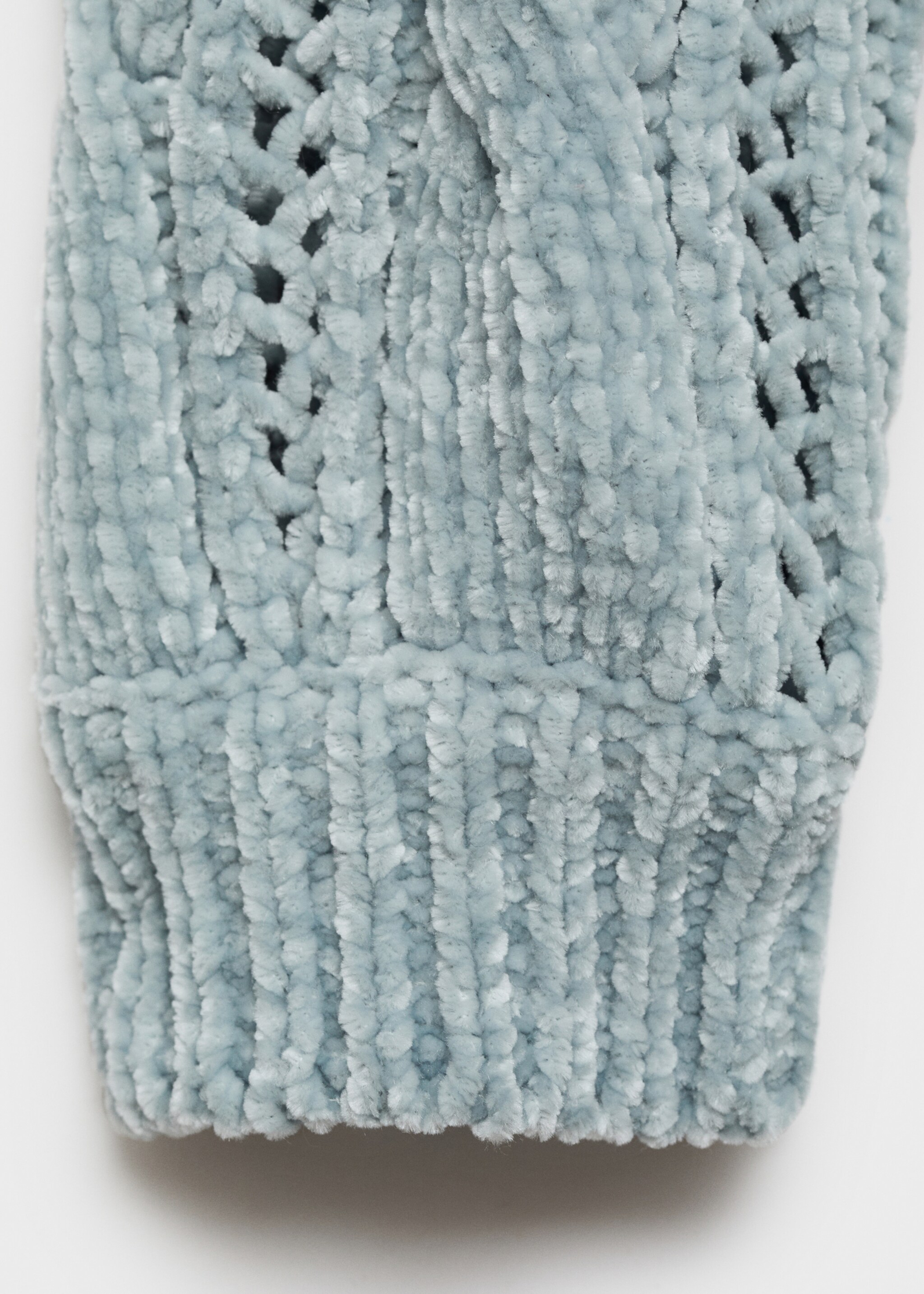 Braided knitted sweater - Details of the article 0, Light/Pastel Grey. Ref: 77007696-00.