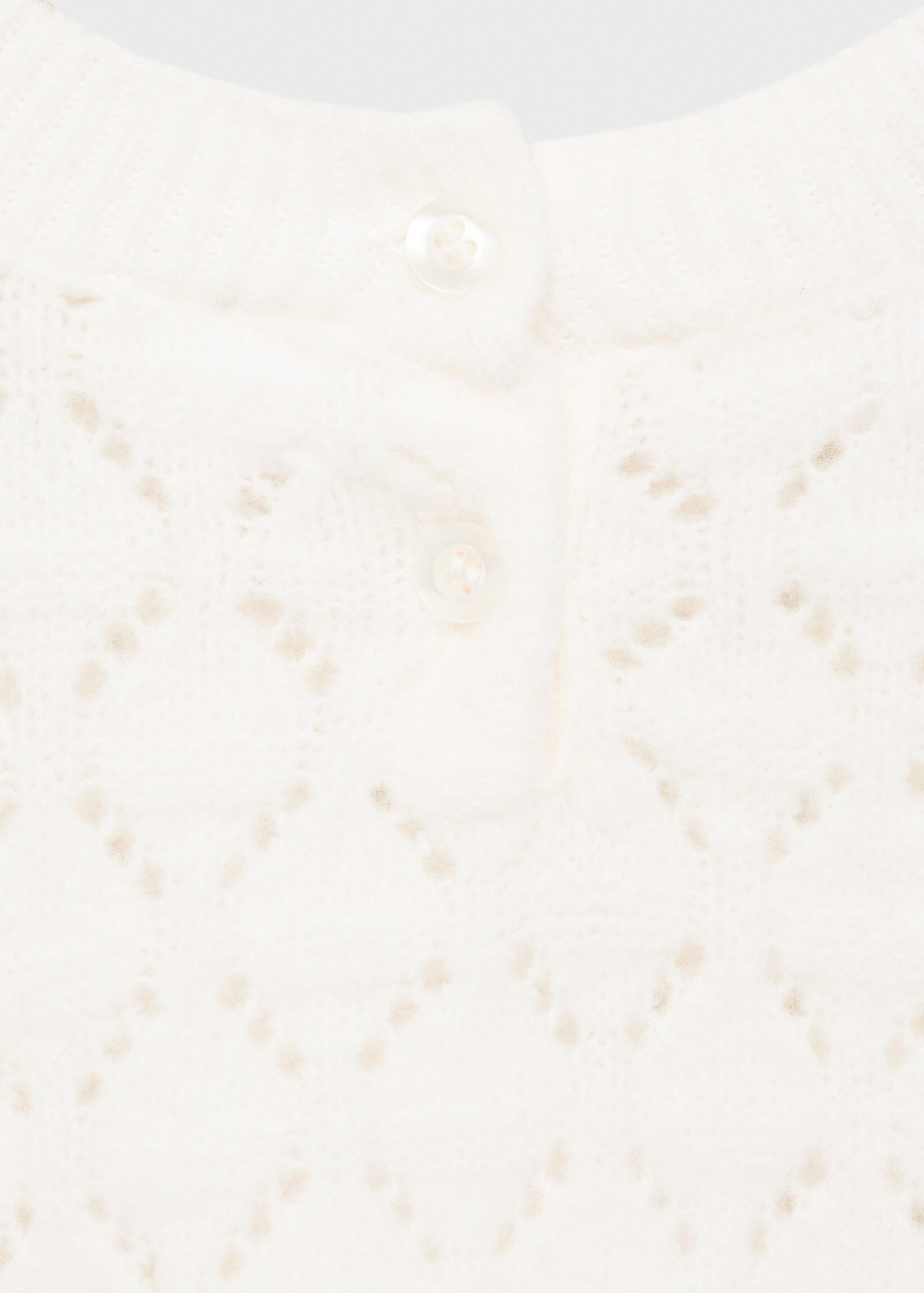 Openwork knit sweater - Details of the article 0, Off White. Ref: 77007699-00.