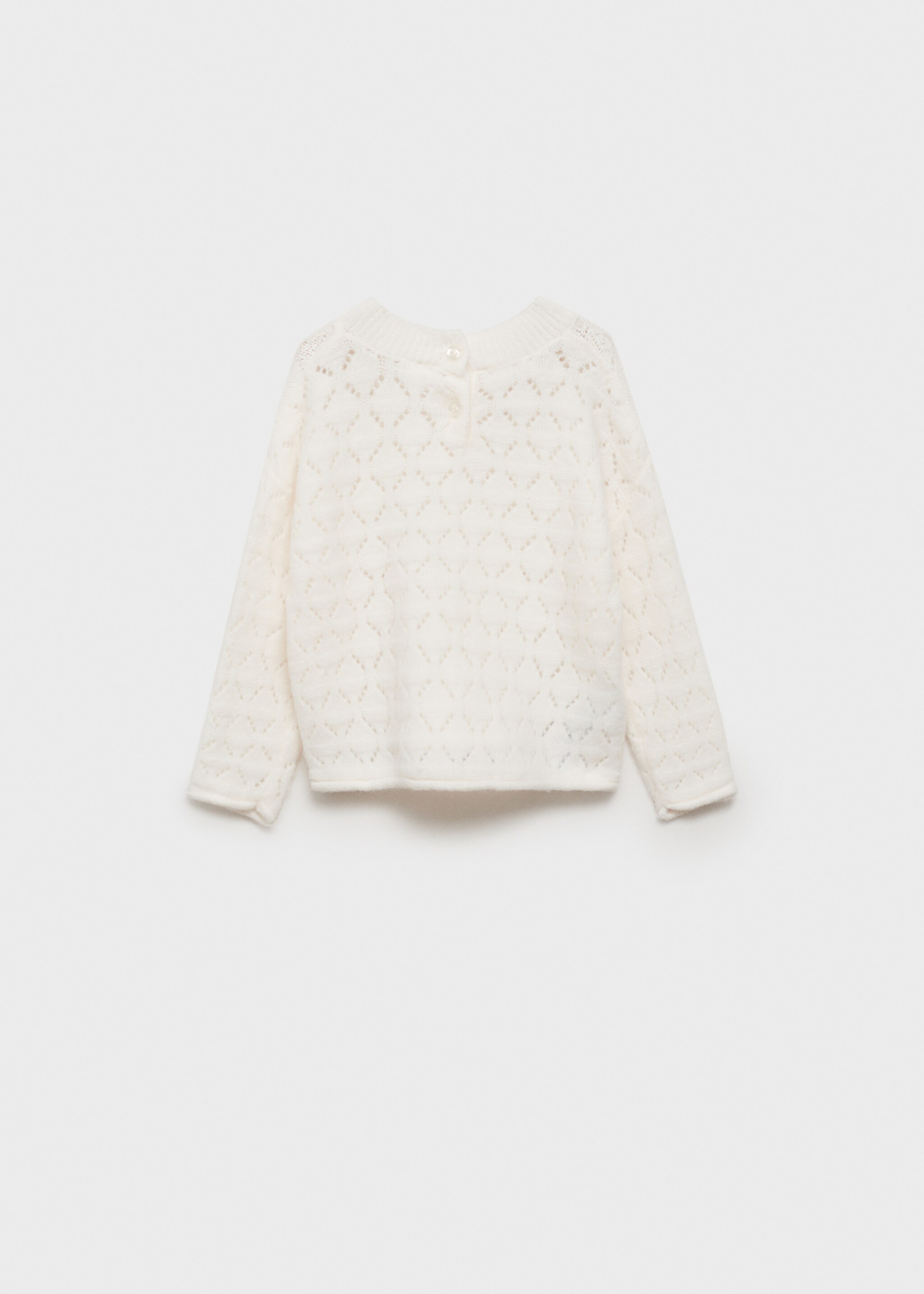 Openwork knit sweater - Reverse of the article, Off White. Ref: 77007699-00.