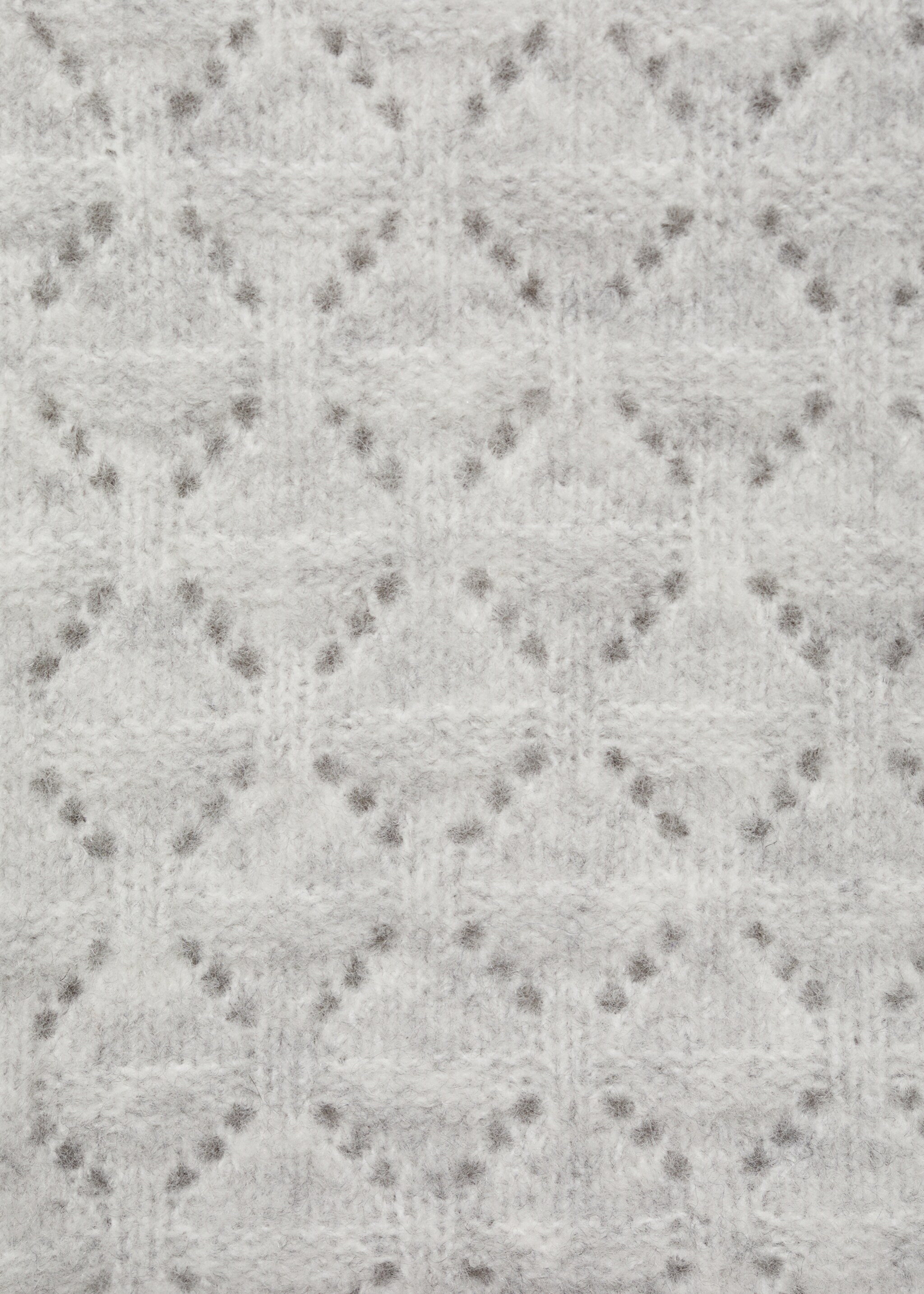 Pullover mit Lochstrickmuster - Detail des Artikels 0, Hellgrau meliert. Ref: 77007699-00.