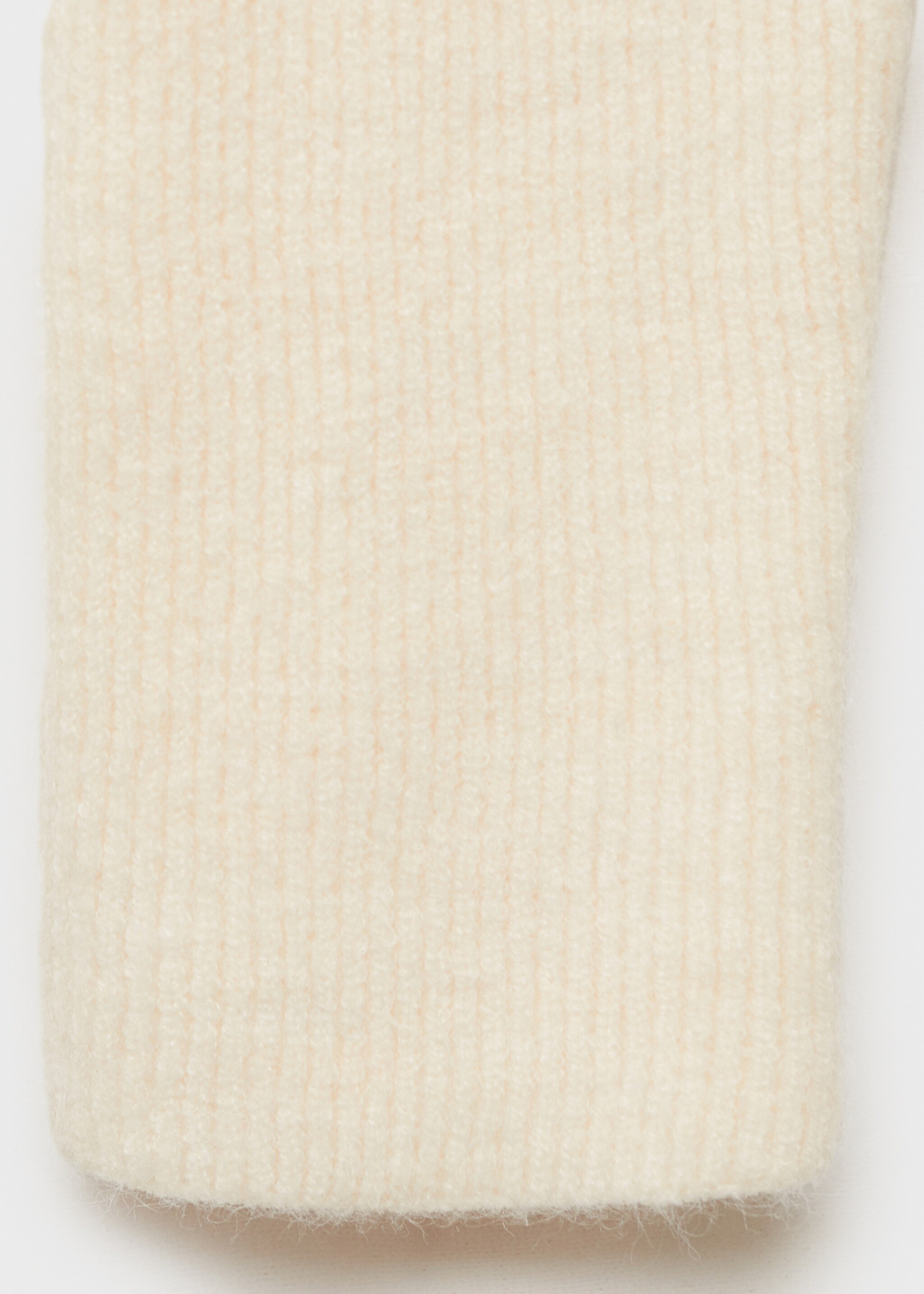 Perkins-neck sweater with zip - Details of the article 0, Ecru. Ref: 77007704-00.