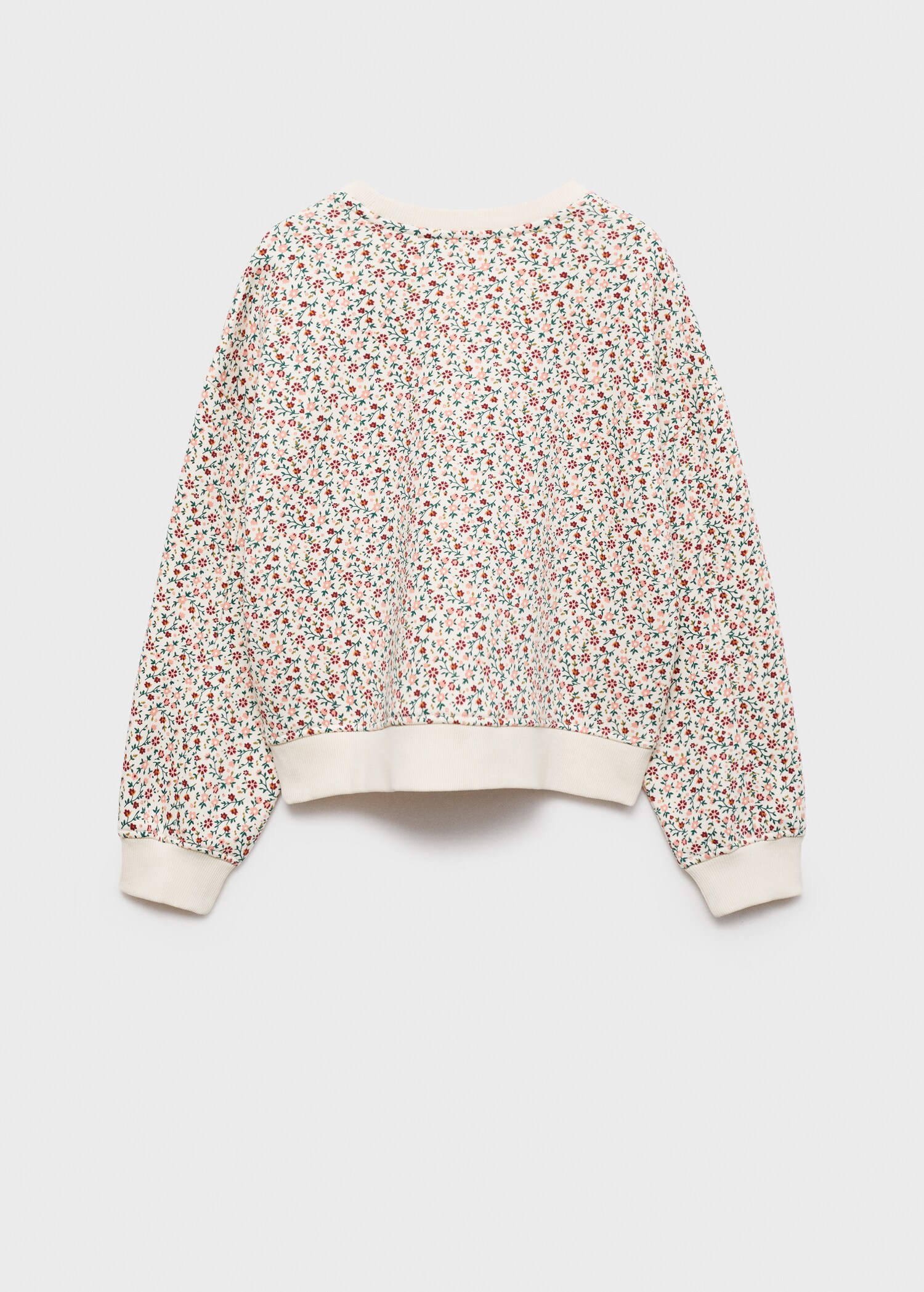 Sweatshirt mit Blumenmuster - Rückseite des Artikels