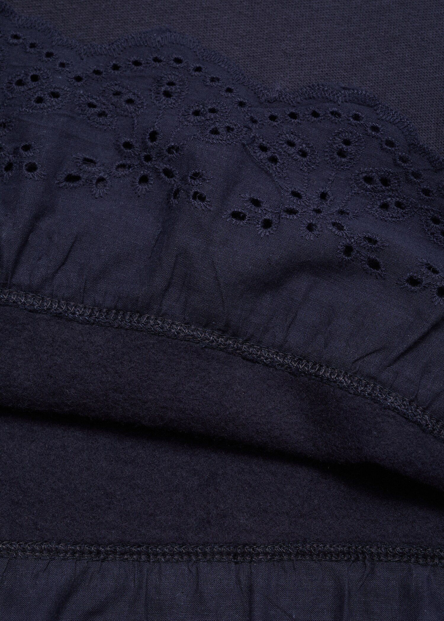 Bomullssweatshirt broderad detalj - Detaljer om artikeln 0