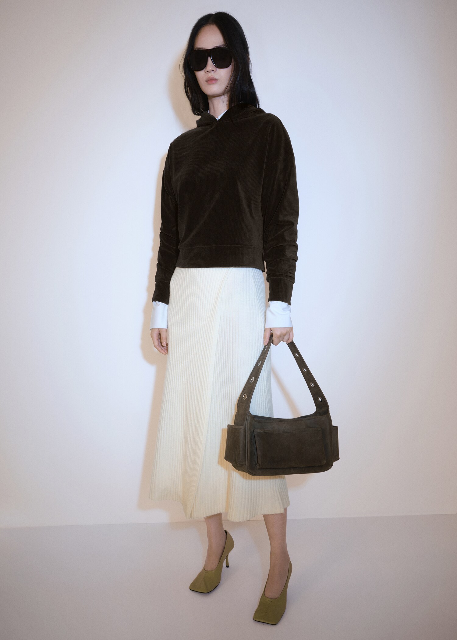 Corduroy hooded sweatshirt - Details of the article 2