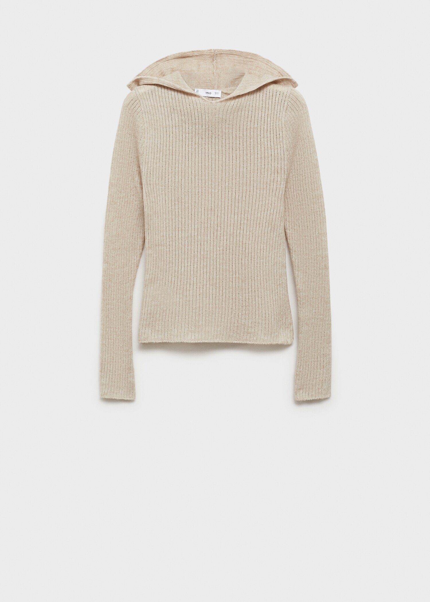 Ribbed hooded sweater - Article without model