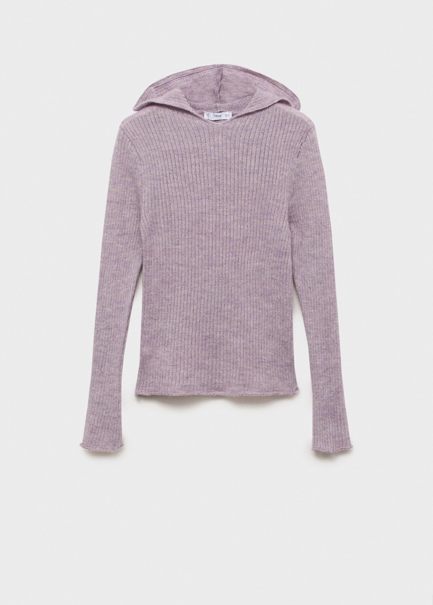 Ribbed hooded sweater - Article without model