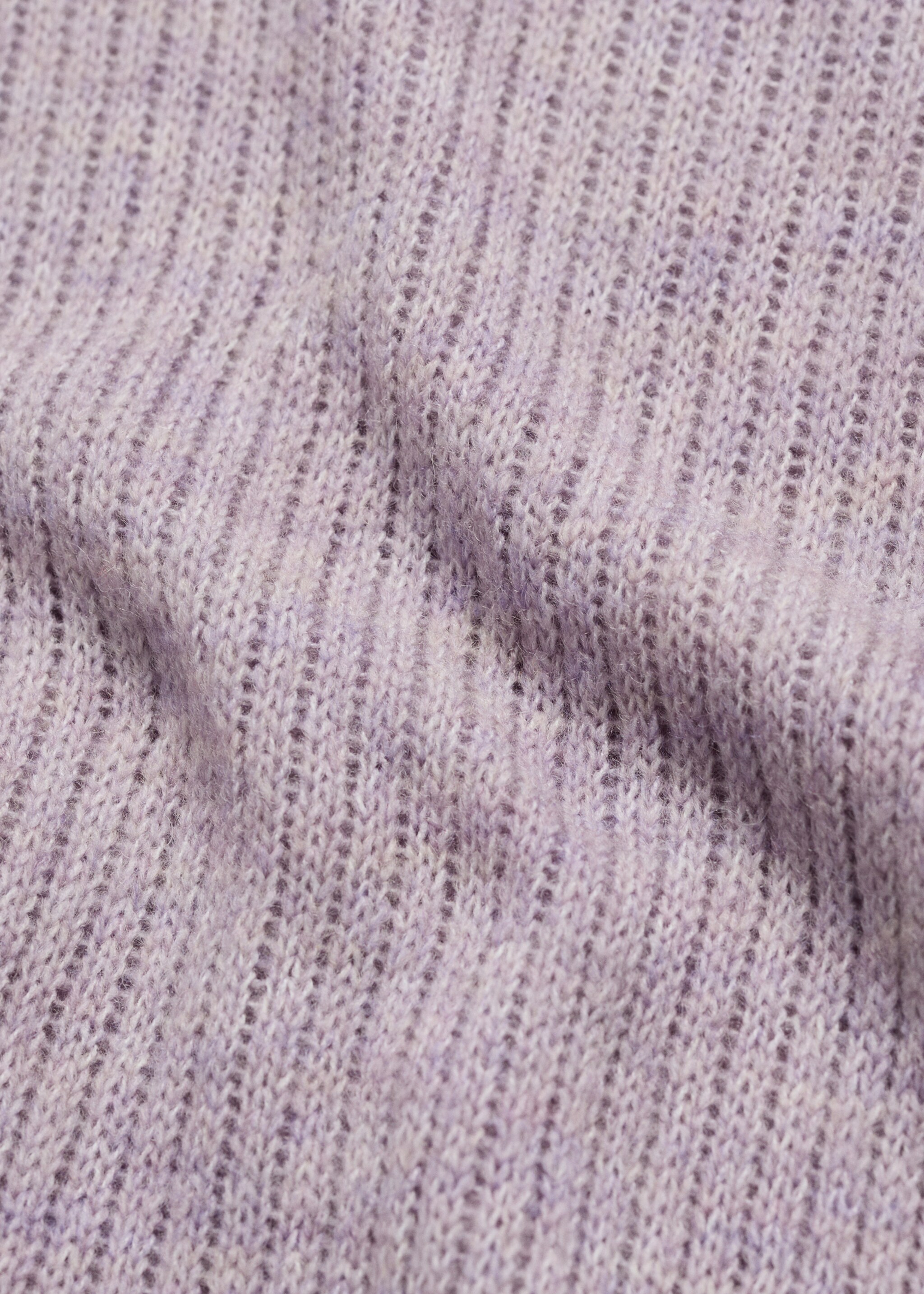 Ribbed hooded sweater - Details of the article 0, Light/Pastel Purple. Ref: 77007718-00.