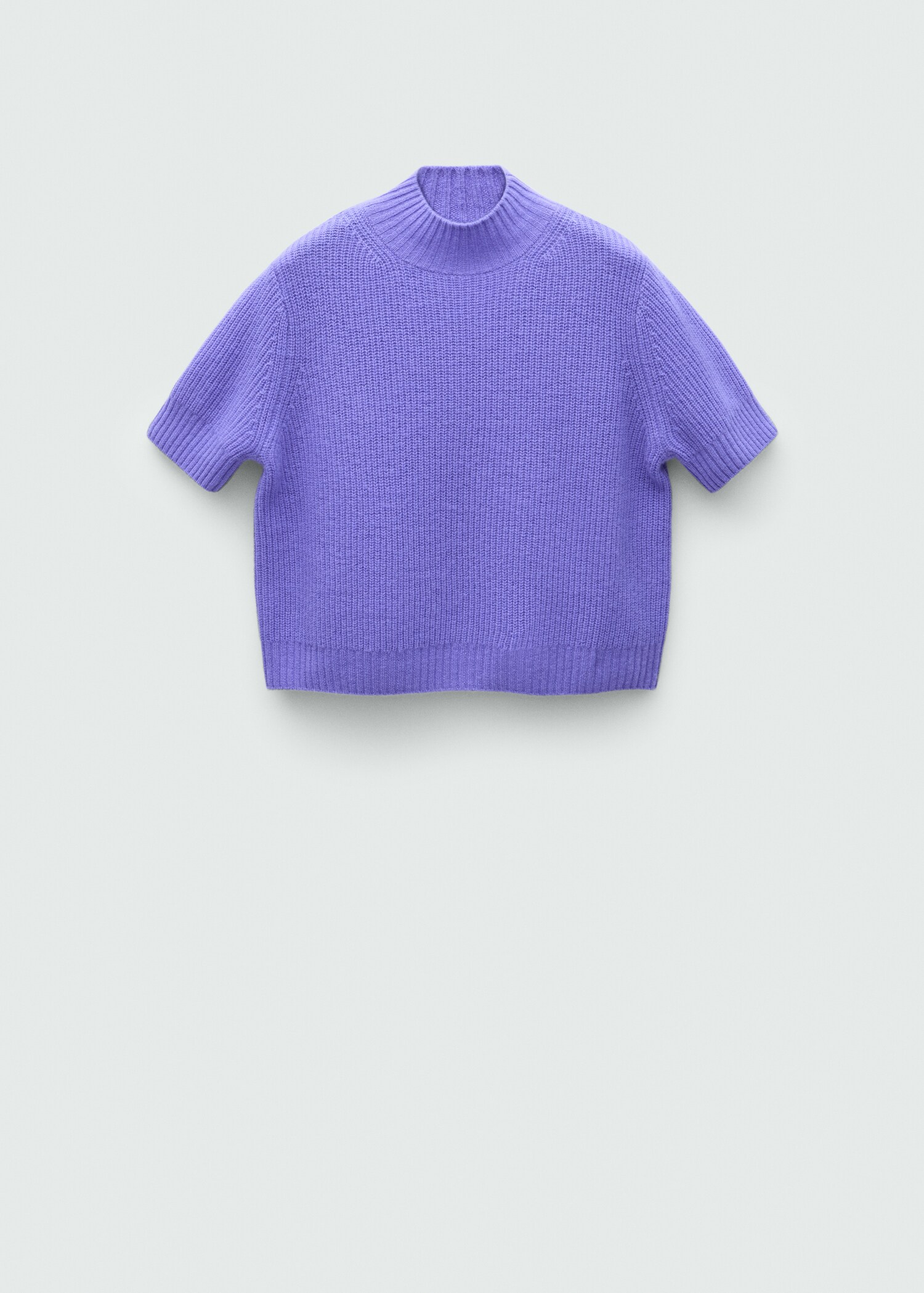 Short-sleeved wool sweater - Article without model