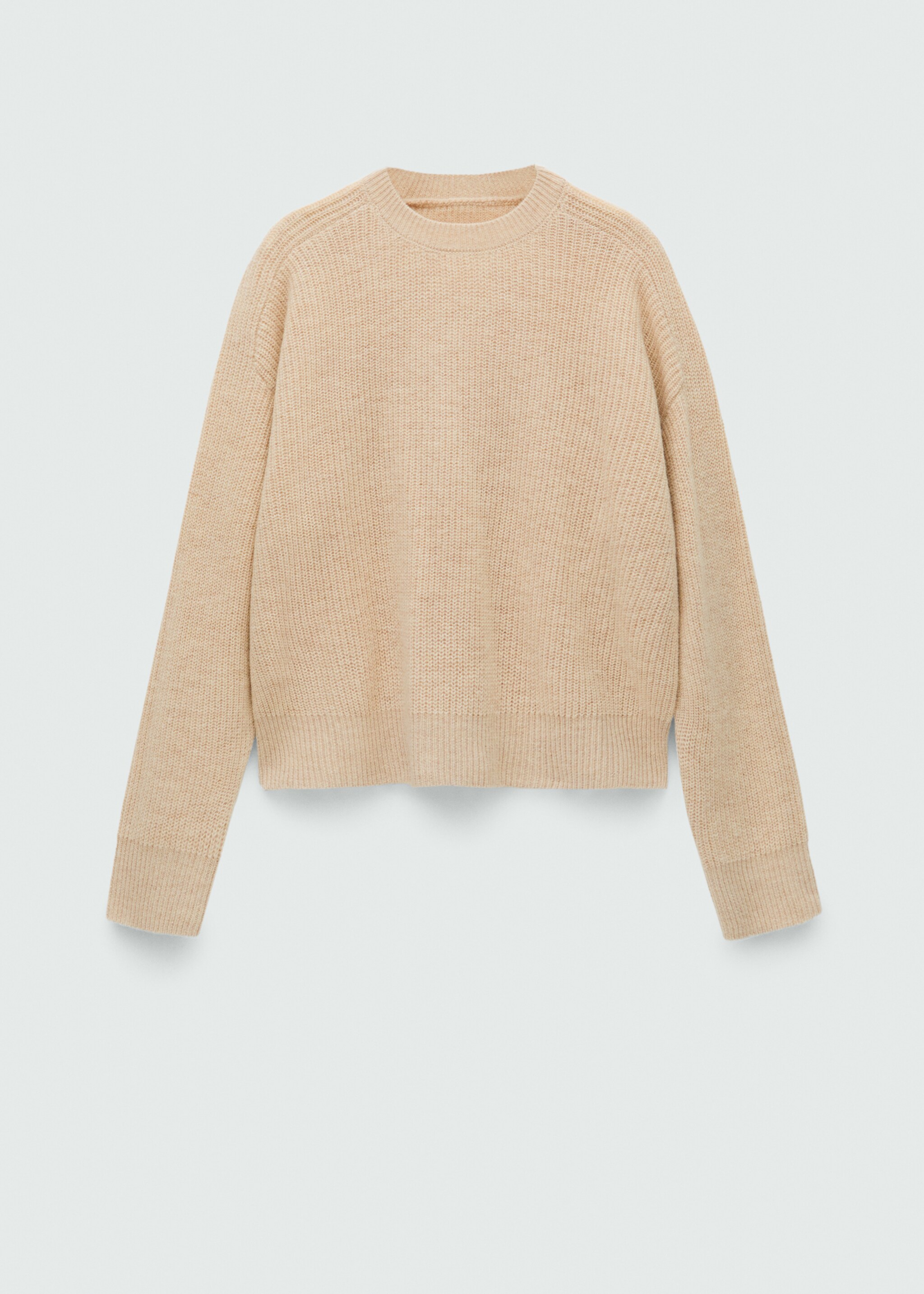 Wollpullover in Cropped-Länge - Artikel ohne Model, Hellgrau/Pastellgrau. Ref: 77007724-00.