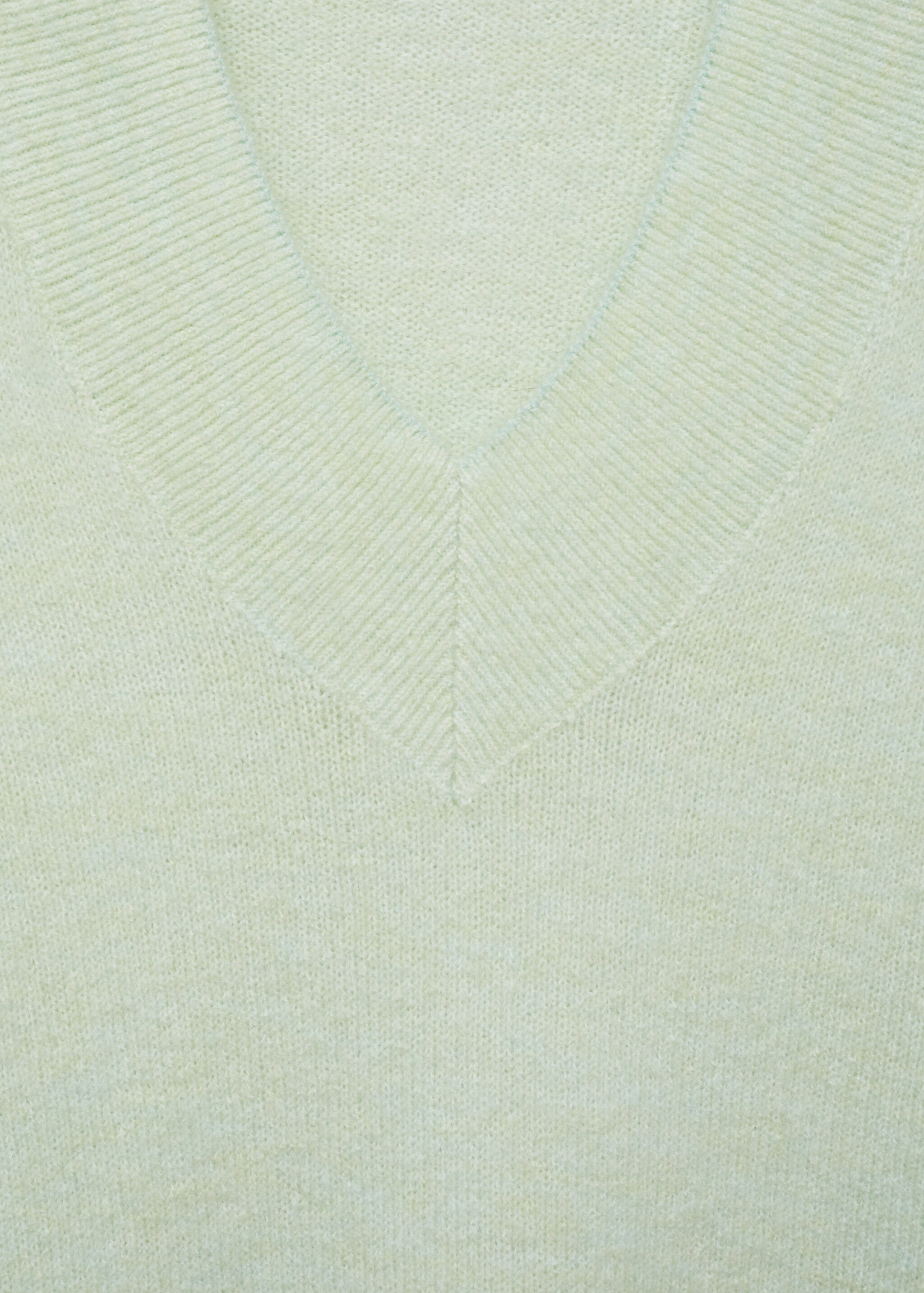 Oversized V-neck sweater - Details of the article 8, Aqua Green. Ref: 77007726-00.