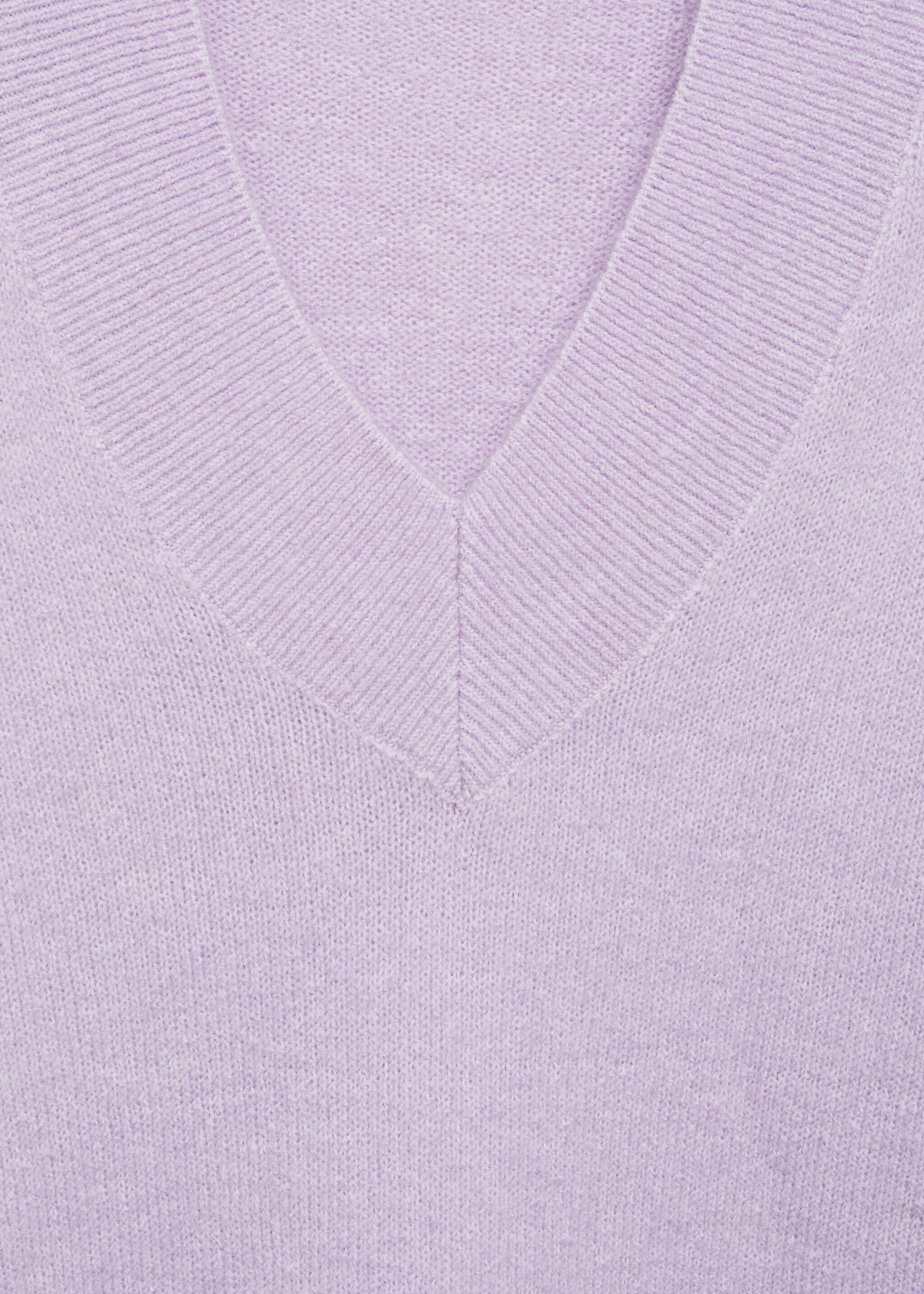 Oversized V-neck sweater - Details of the article 8, Light/Pastel Purple. Ref: 77007726-00.