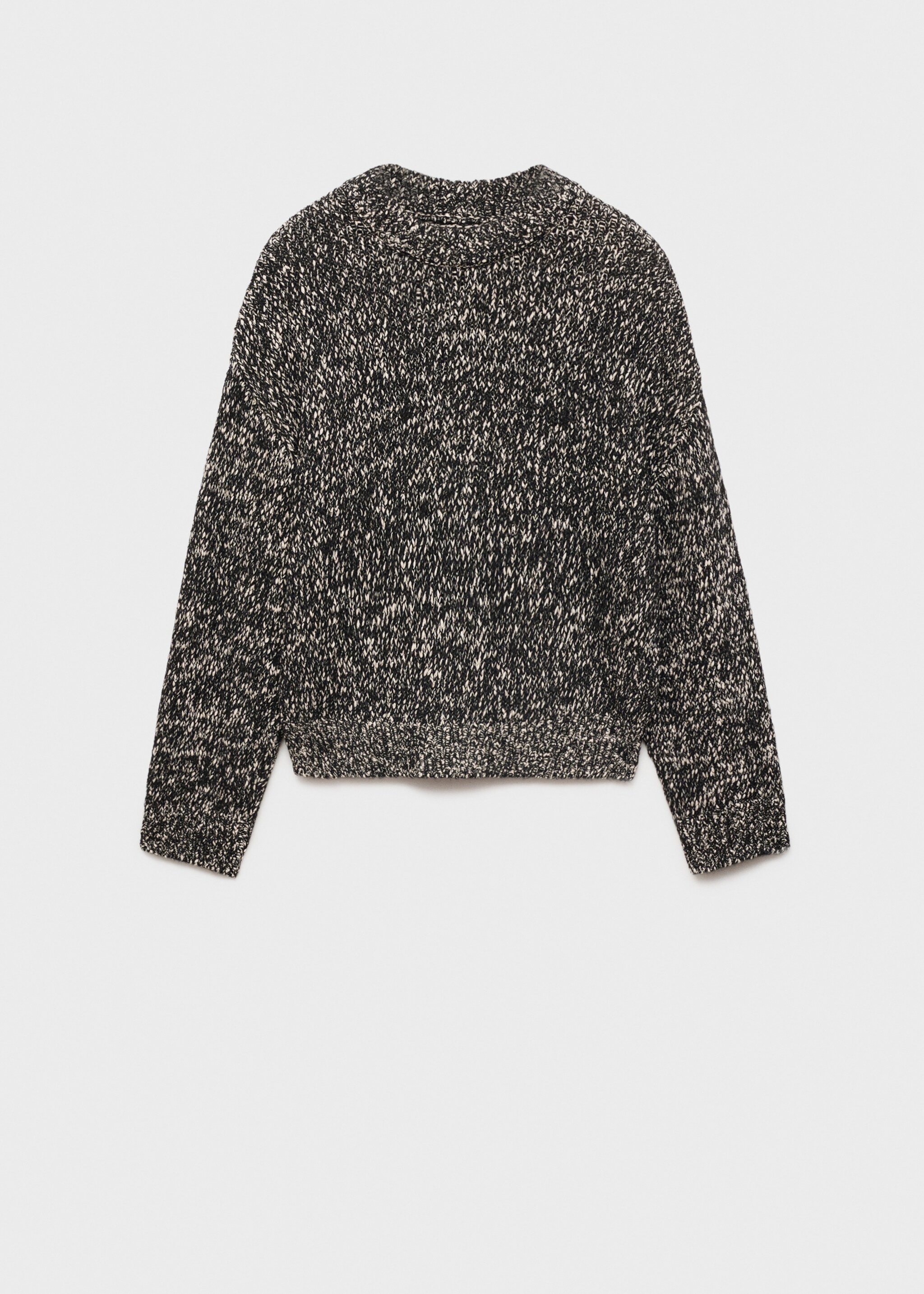 Mottled round-neck sweater - Article without model, Grey. Ref: 77007727-00.