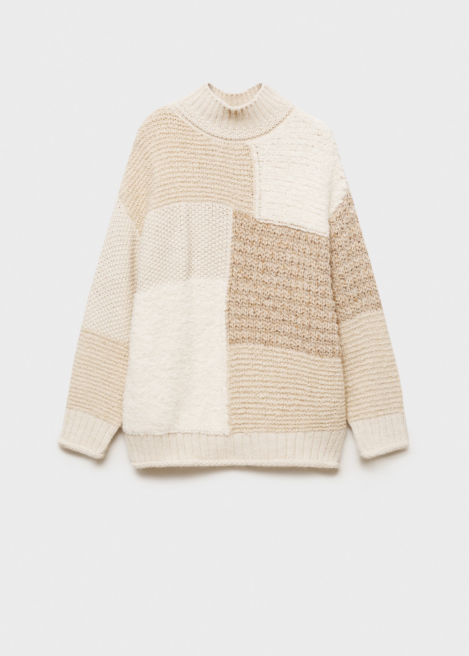 Patchwork sweater with perkins neck - Article without model